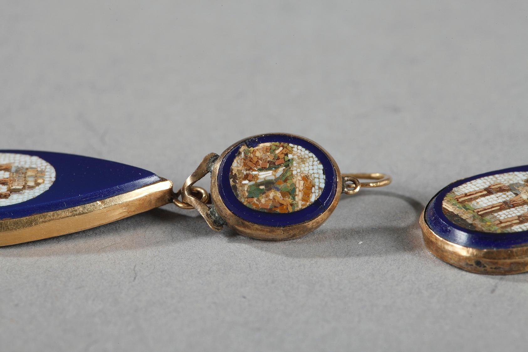 Micromosaic Demi-Parure Set, Early 19th Century For Sale 4