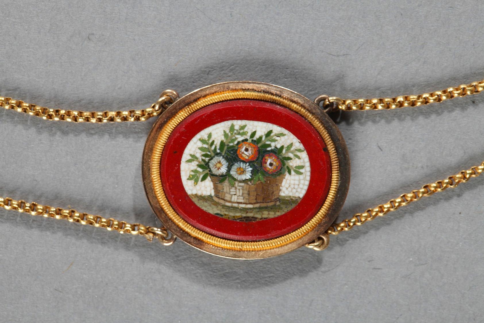 Micromosaic Demi-Parure Set, Early 19th Century For Sale 2