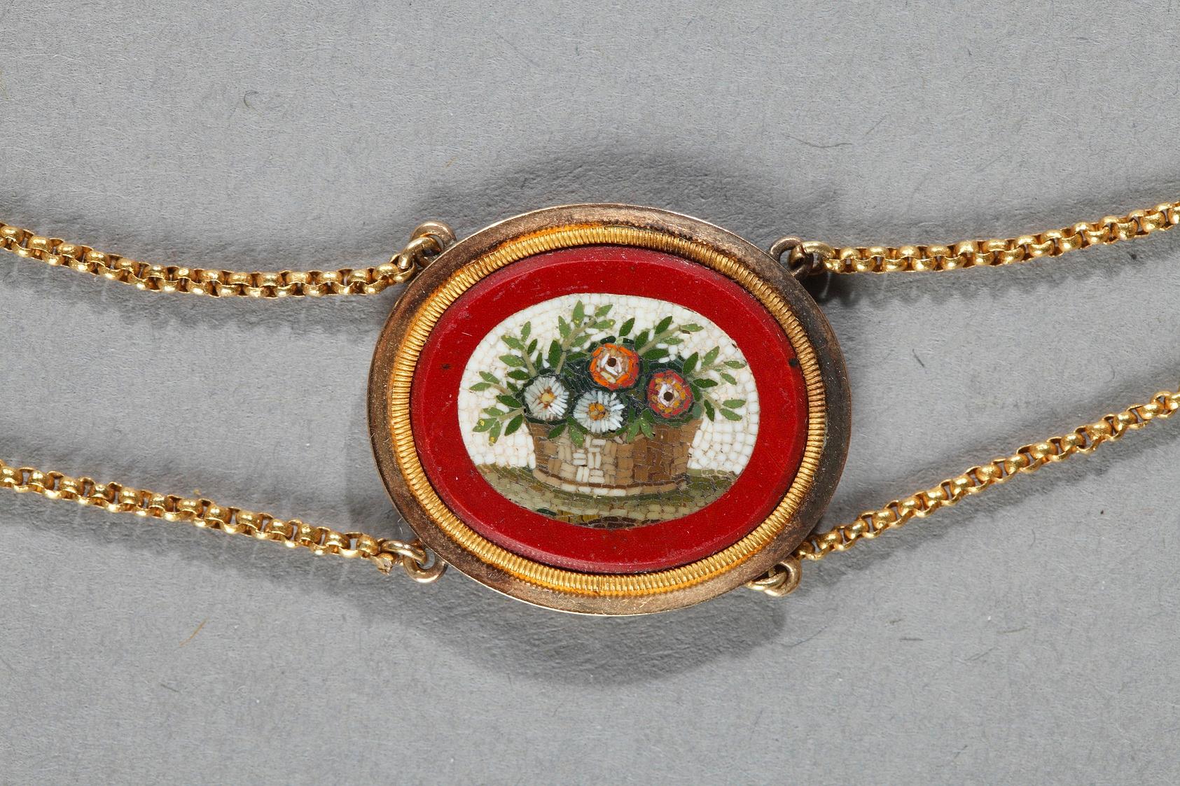 Micromosaic Demi-Parure Set, Early 19th Century For Sale 3