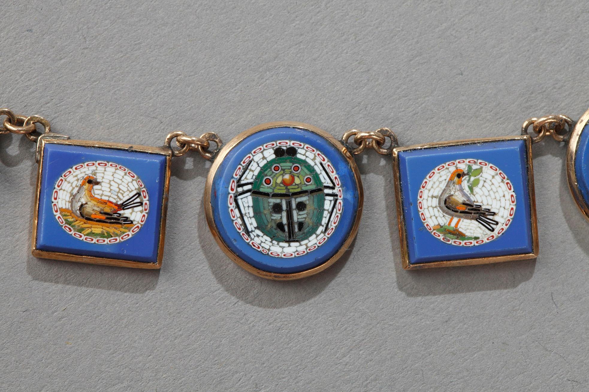 Micromosaic Necklace, 19th Century 6