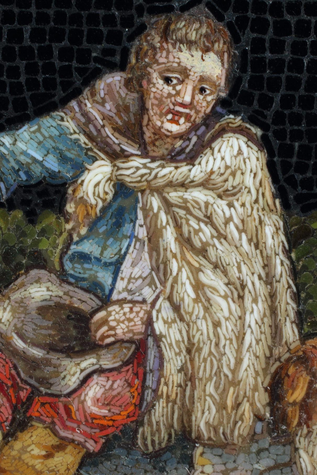 Restauration Micromosaic of Shepherd, Early 19th Century For Sale