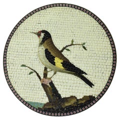 Micromosaic Plaque of the Goldfinch, signed and dated by Giacomo Raffaelli, 1784