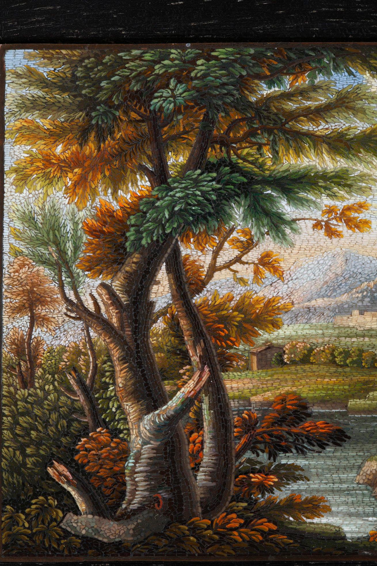 Micromosaic Plaque with River Landscape, circa 1820 1