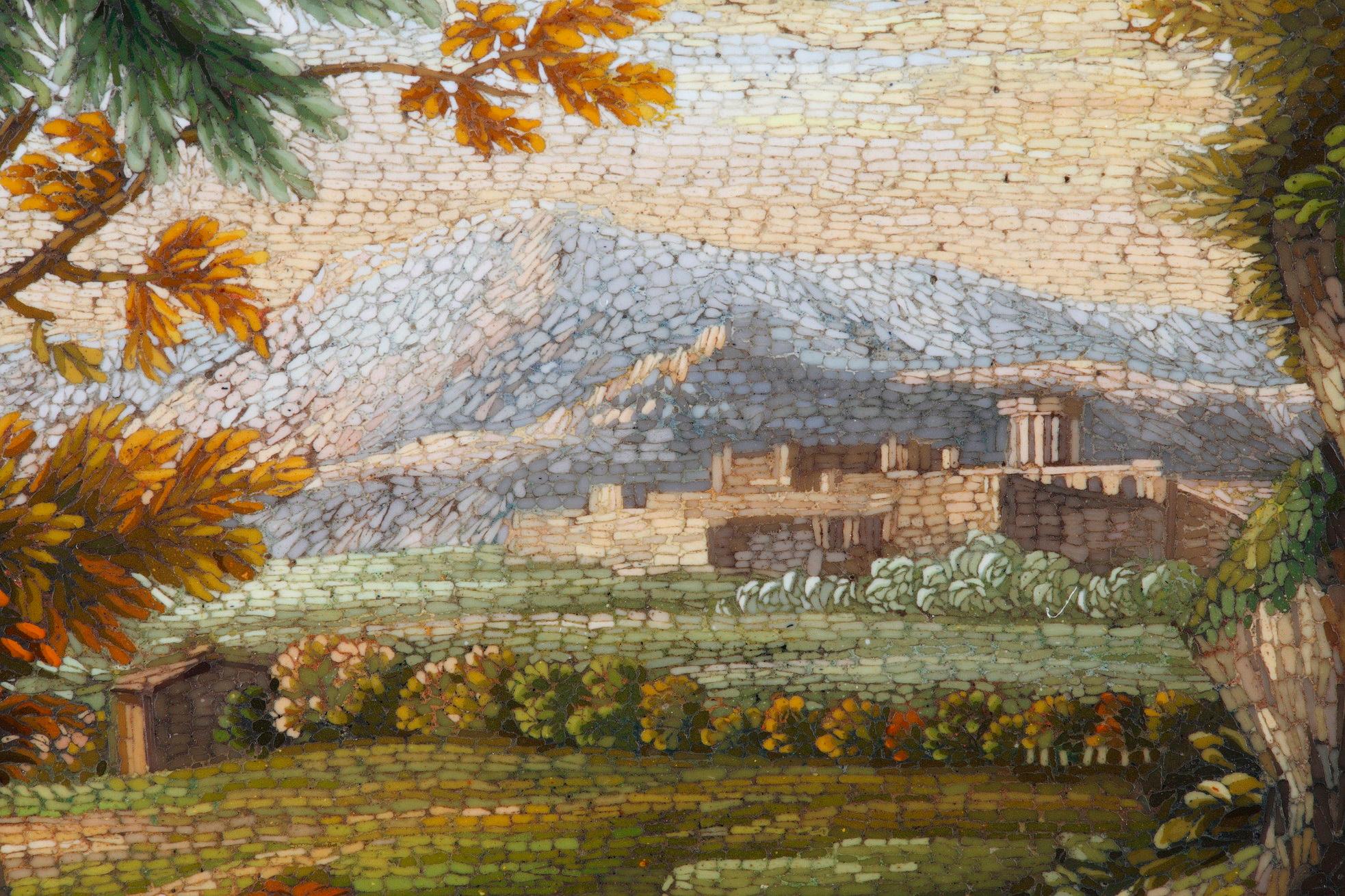 Micromosaic Plaque with River Landscape, circa 1820 2