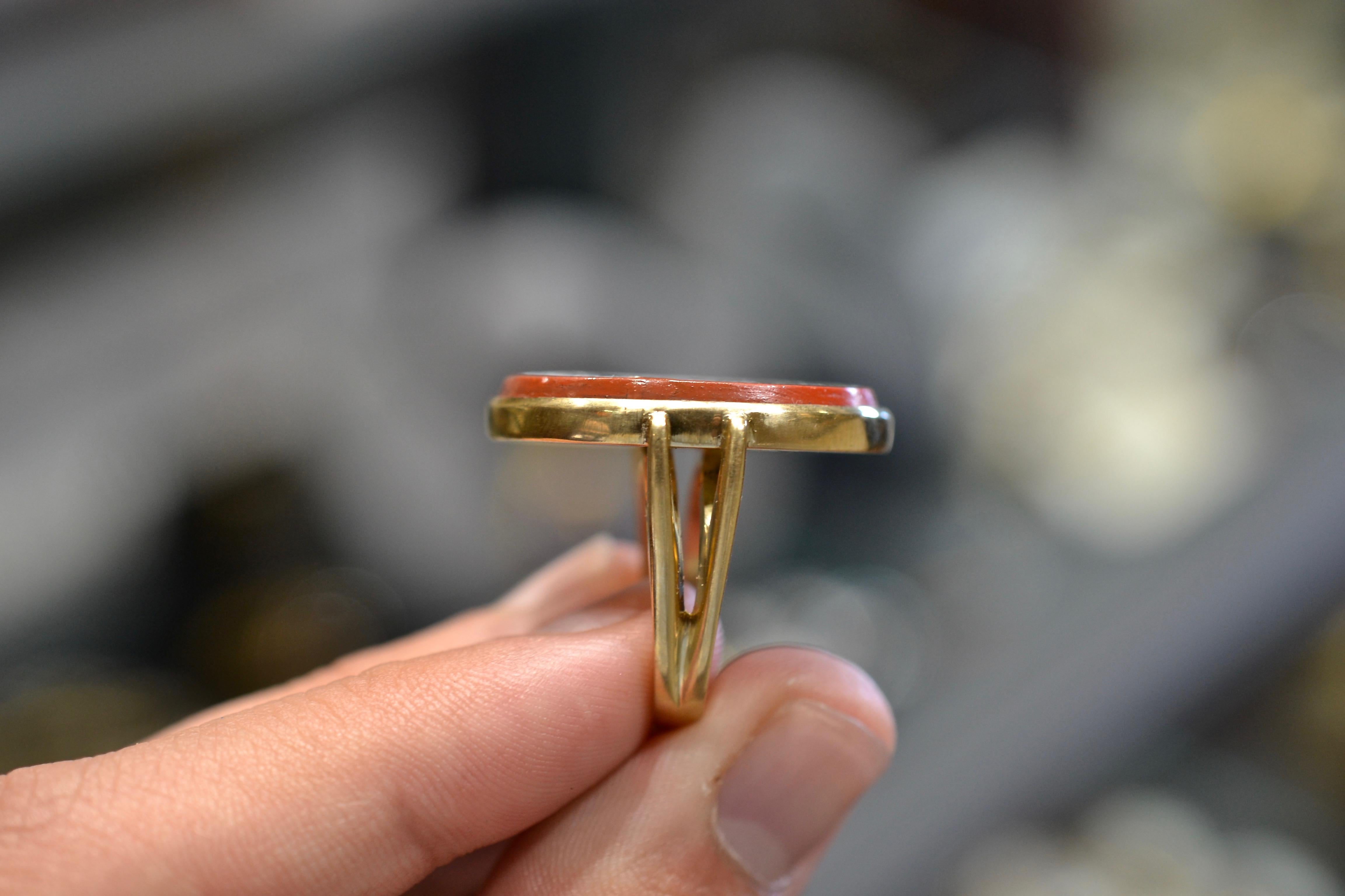 Micromosaic Ring with Allegory of Love 3