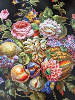 Big Micromosaic table attributed to Michelangelo Barberi - Italy - 19th century