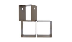Set of 2 Italian Contemporary Steel Bookcase/Side Table, "Micropolis" by Errante