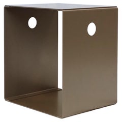 Set of 2 Italian Contemporary Steel Bookcase/Side Table, "Micropolis" by Errante