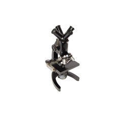 Microscopio antiguo F.lli Koristka de Milán 1910/20 Caja de madera con accesorios