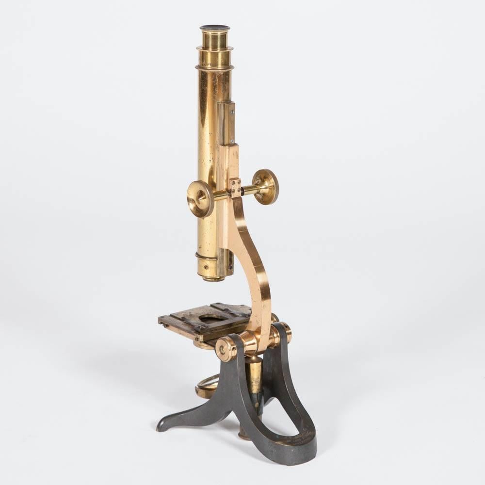 Brass Microscope by W. F. Archer of Liverpool