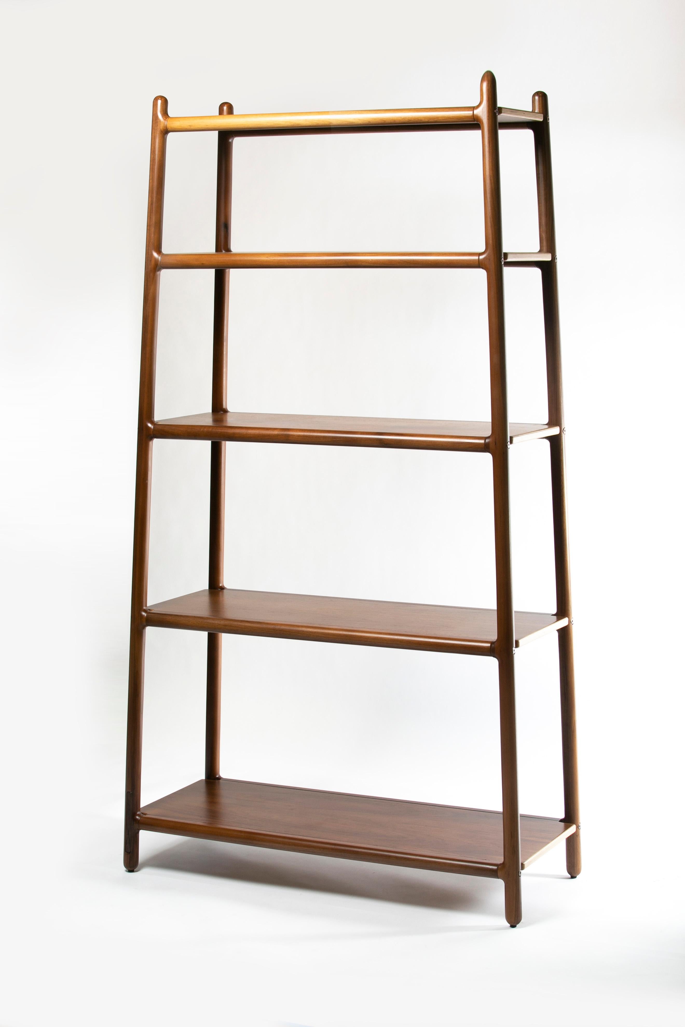  Mictlán 80, Walnut Bookcase, Contemporary Mexican Design by Juskani Alonso In New Condition For Sale In Mexico City, MX