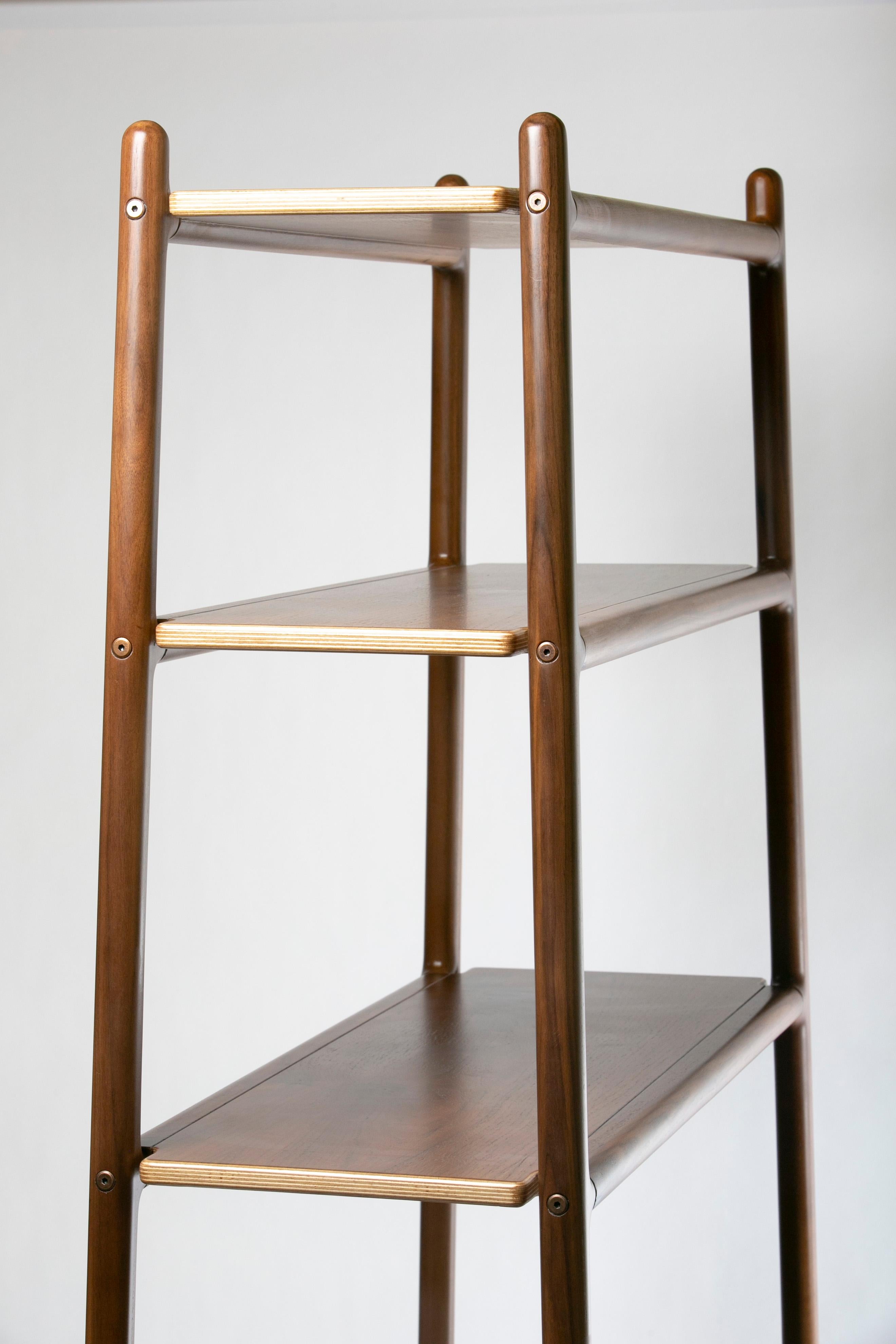  Mictlán 80, Walnut Bookcase, Contemporary Mexican Design by Juskani Alonso For Sale 3