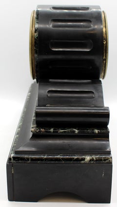 Mid-19th Century French Slate & Marble Mantle Clock