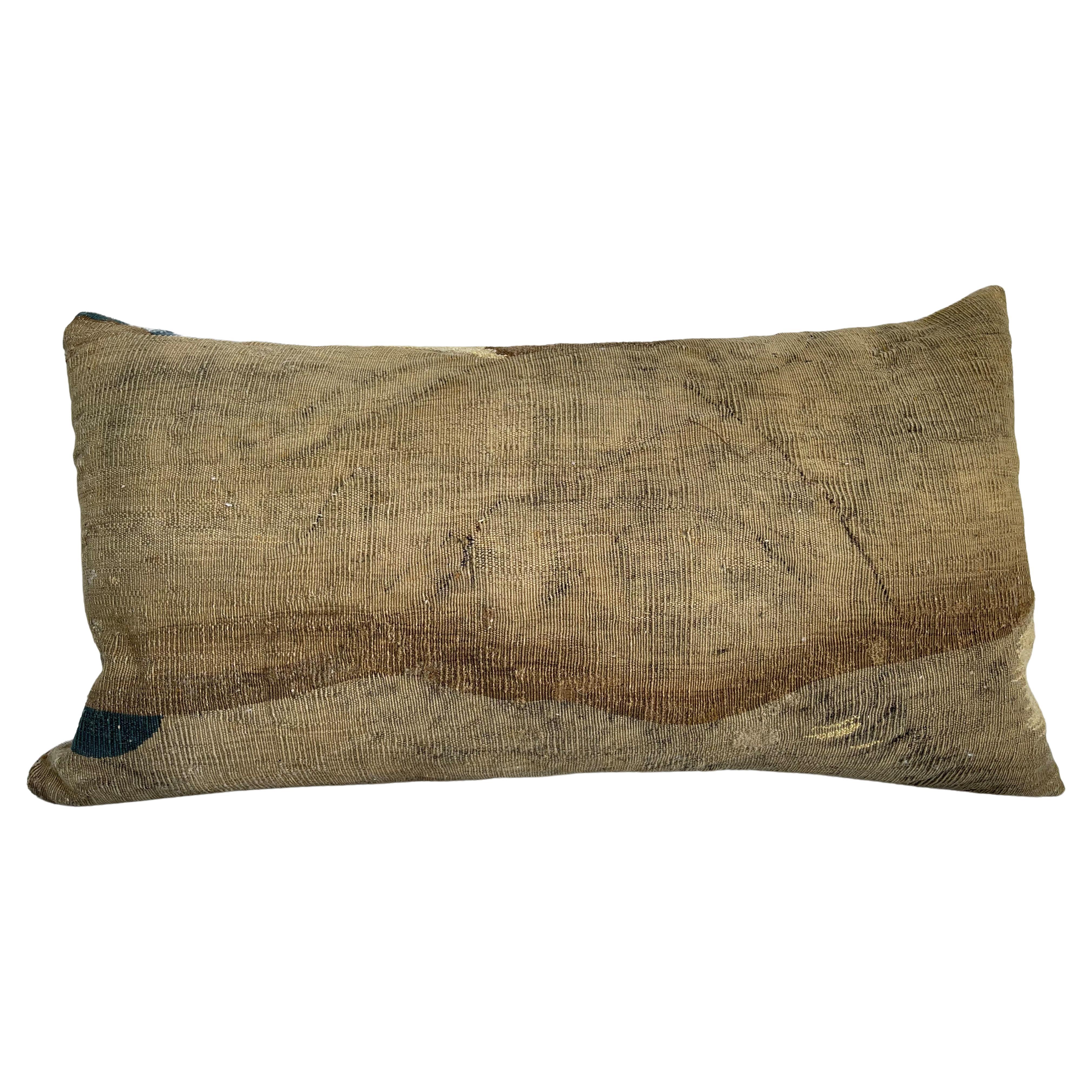 Mid-16th Century Brussels Tapestry Pillow - 19" X 9" For Sale