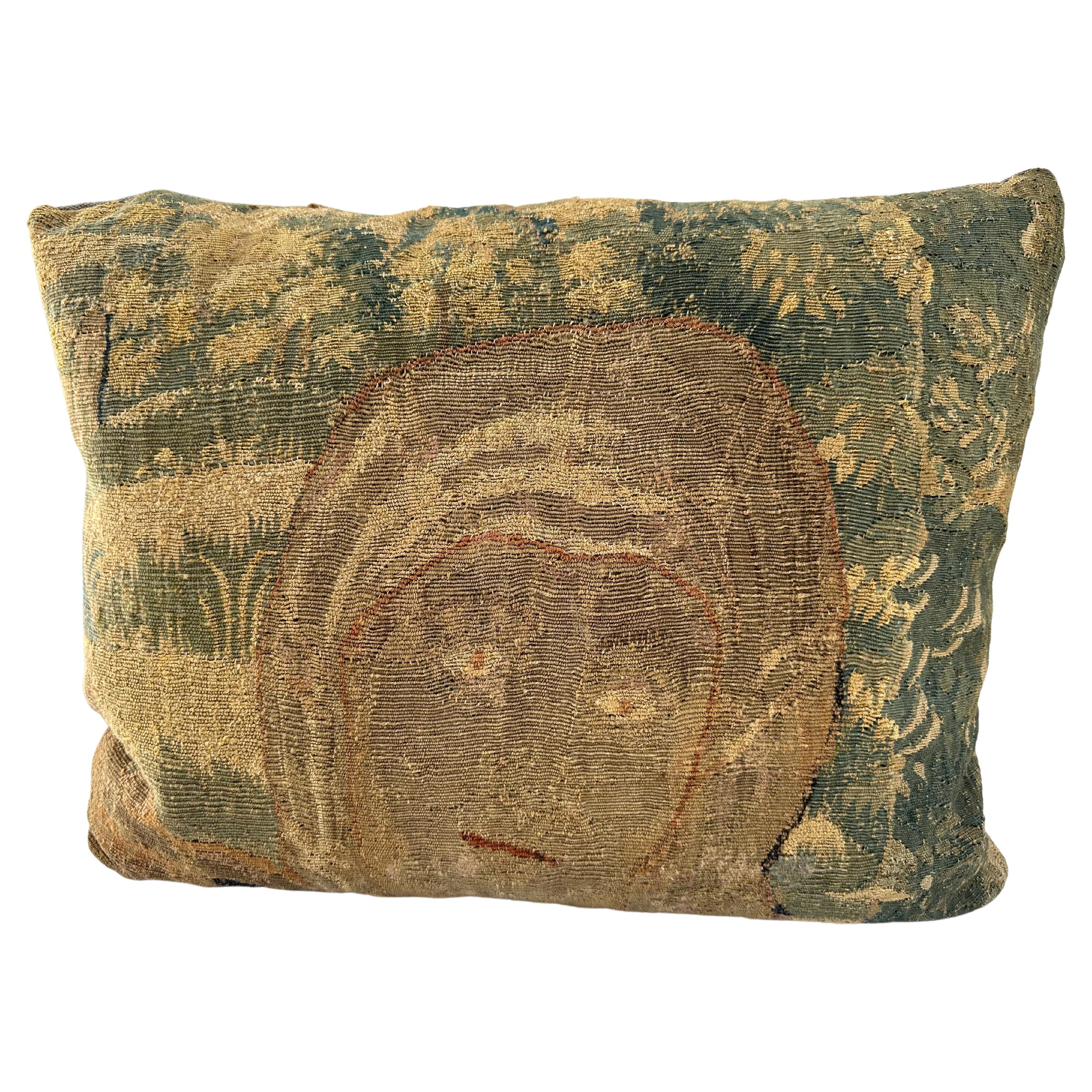 Mid-16th Century Brussels Tapestry Pillow