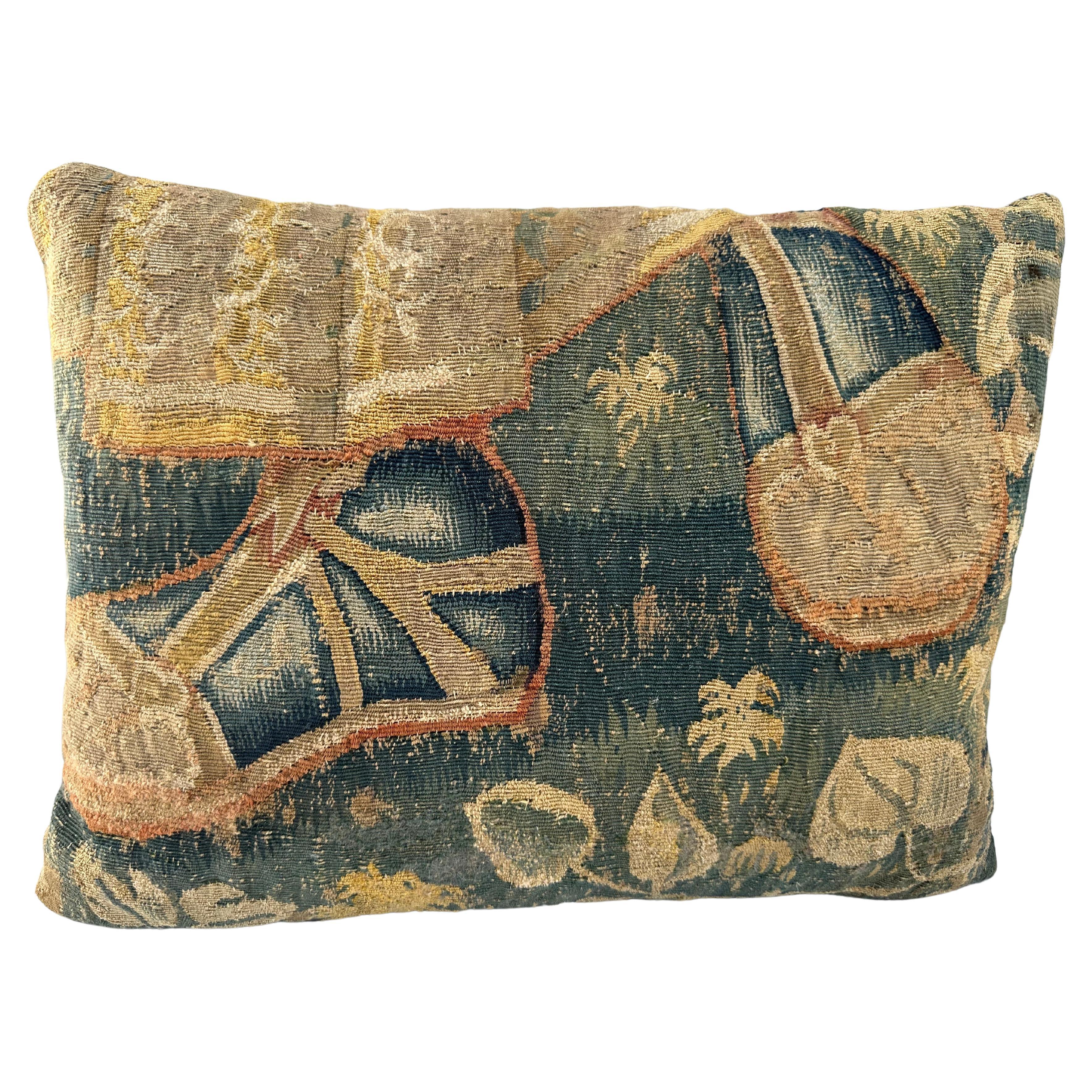 Mid-16th Century Brussels Tapestry Pillow For Sale