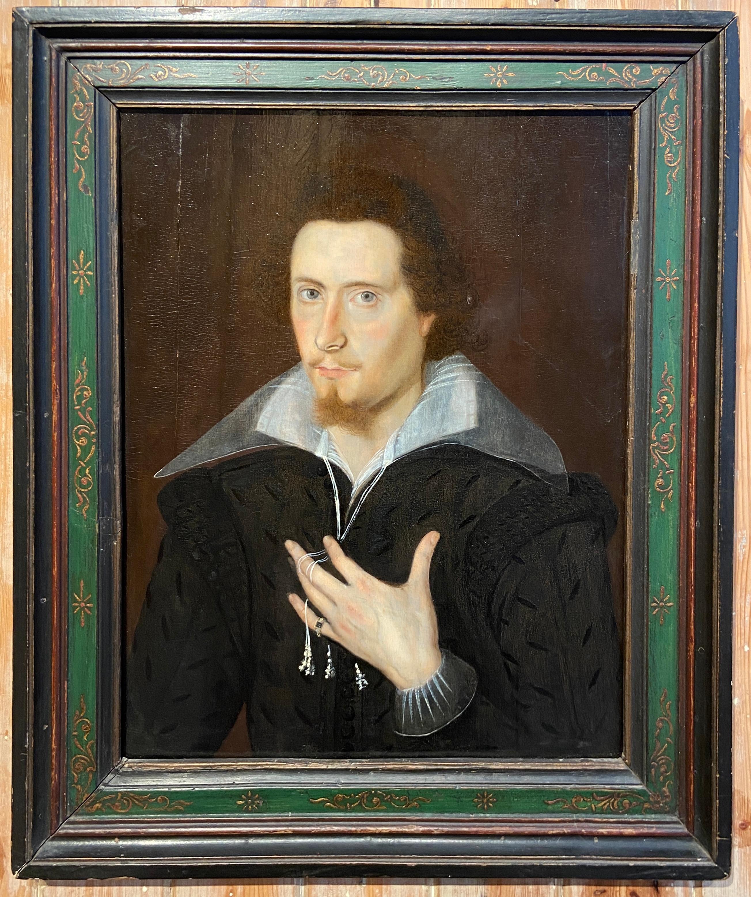 Possible Portrait of William Shakespeare - Painting by Mid 16th Century English School