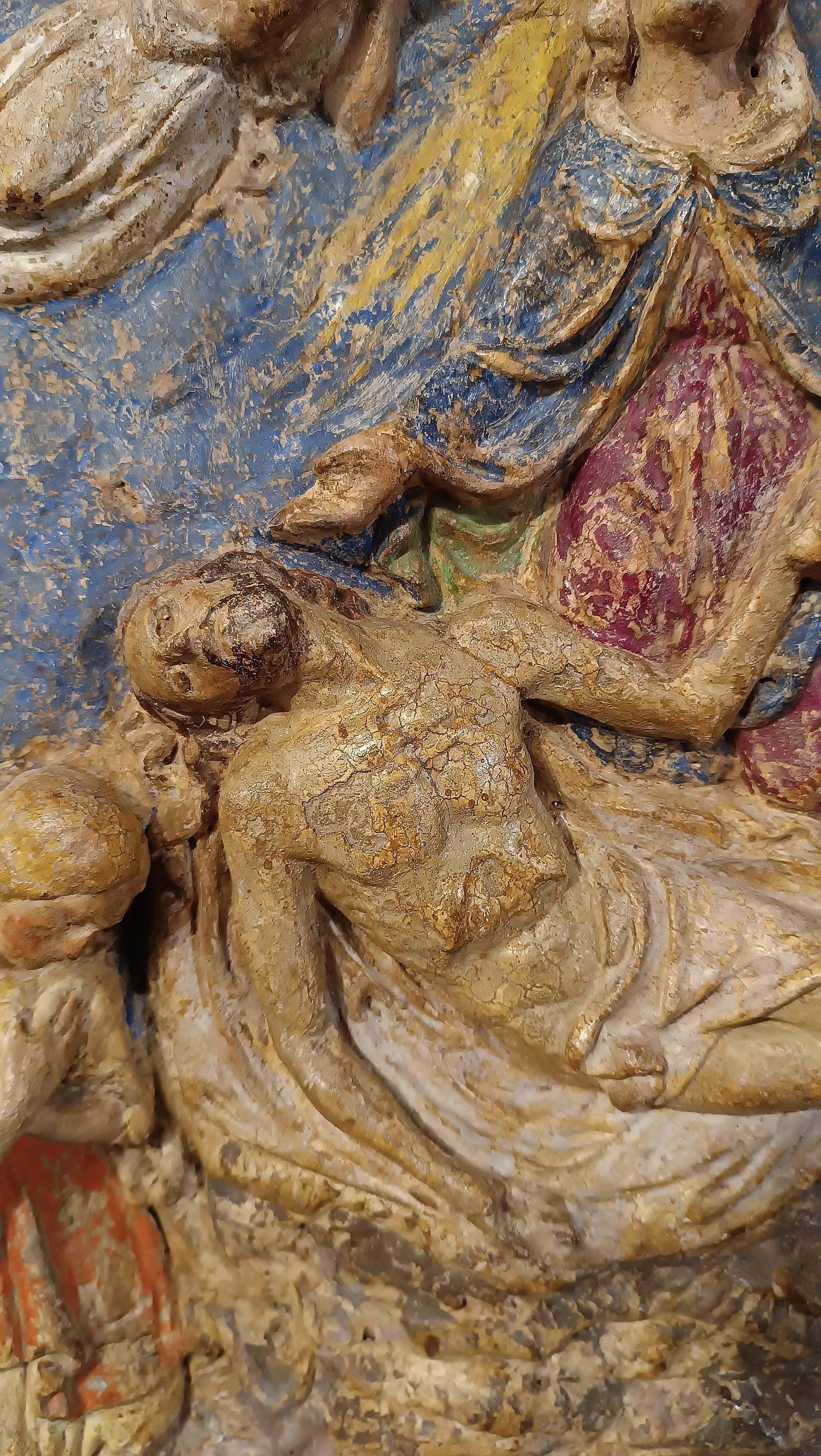 MID-16th CENTURY RENAISSANCE POLYCHROME PLASTER im Angebot 3
