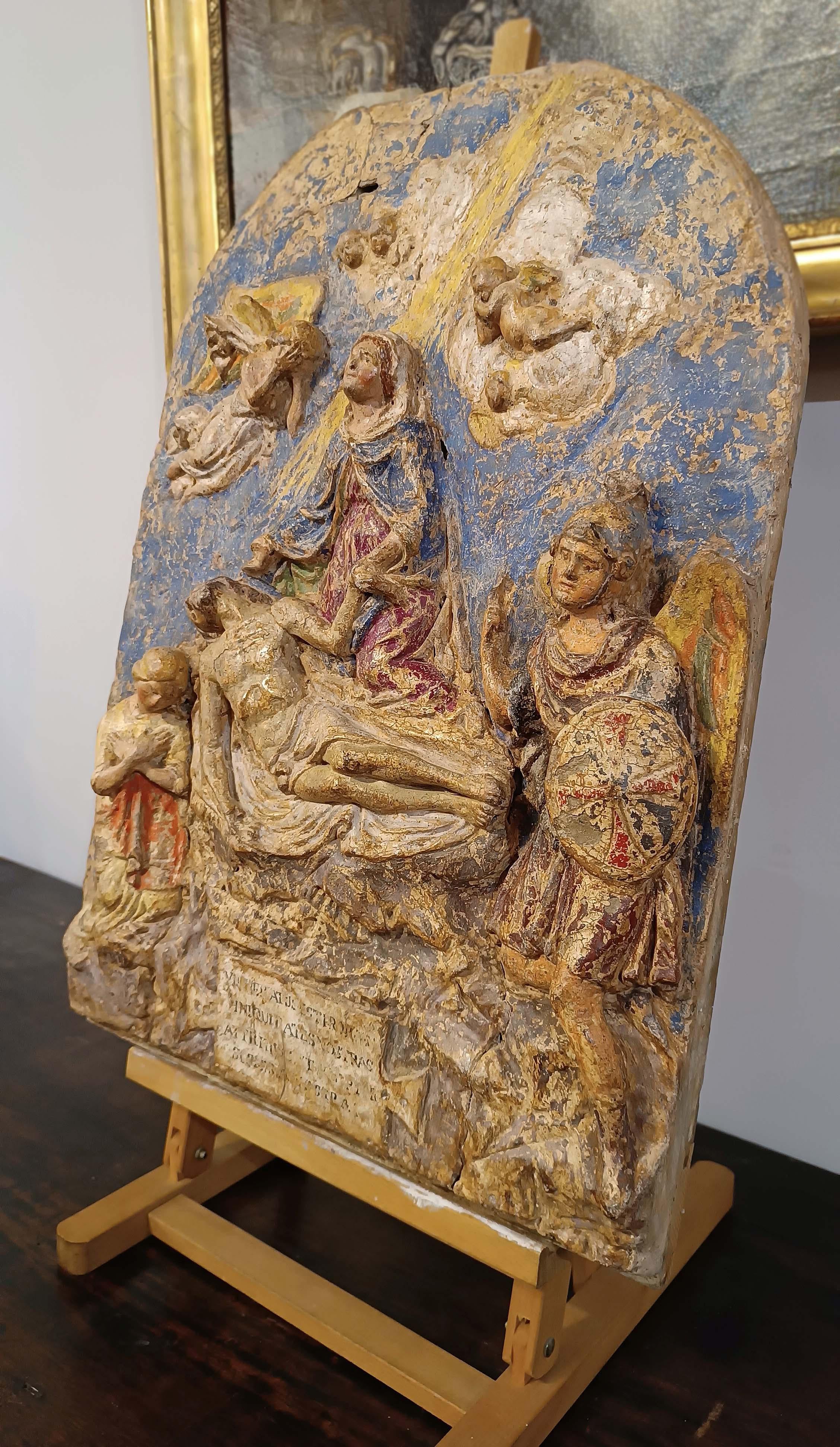 MID-16th CENTURY RENAISSANCE POLYCHROME PLASTER (Renaissance) im Angebot