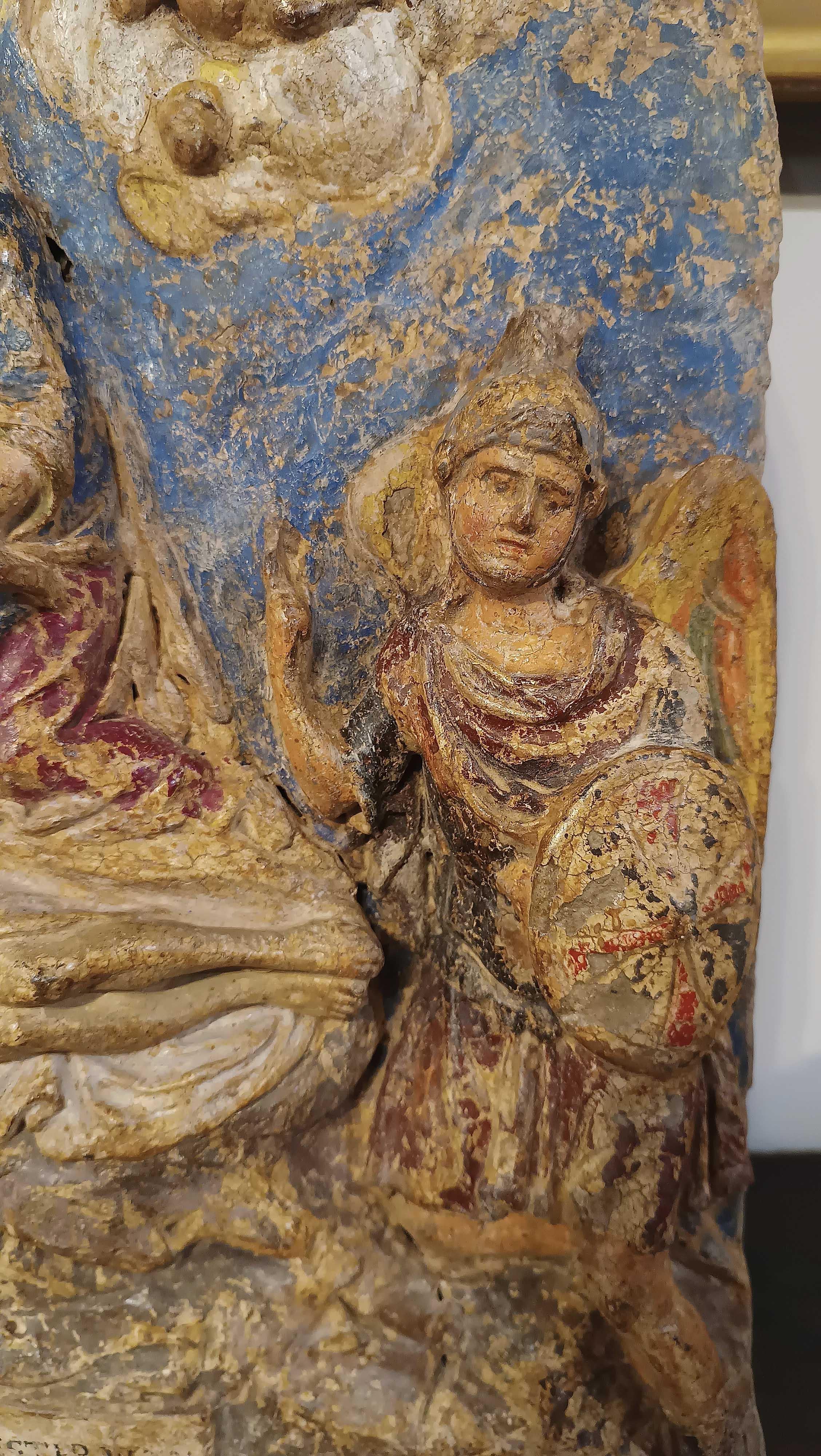 MID-16th CENTURY RENAISSANCE POLYCHROME PLASTER (Handgefertigt) im Angebot