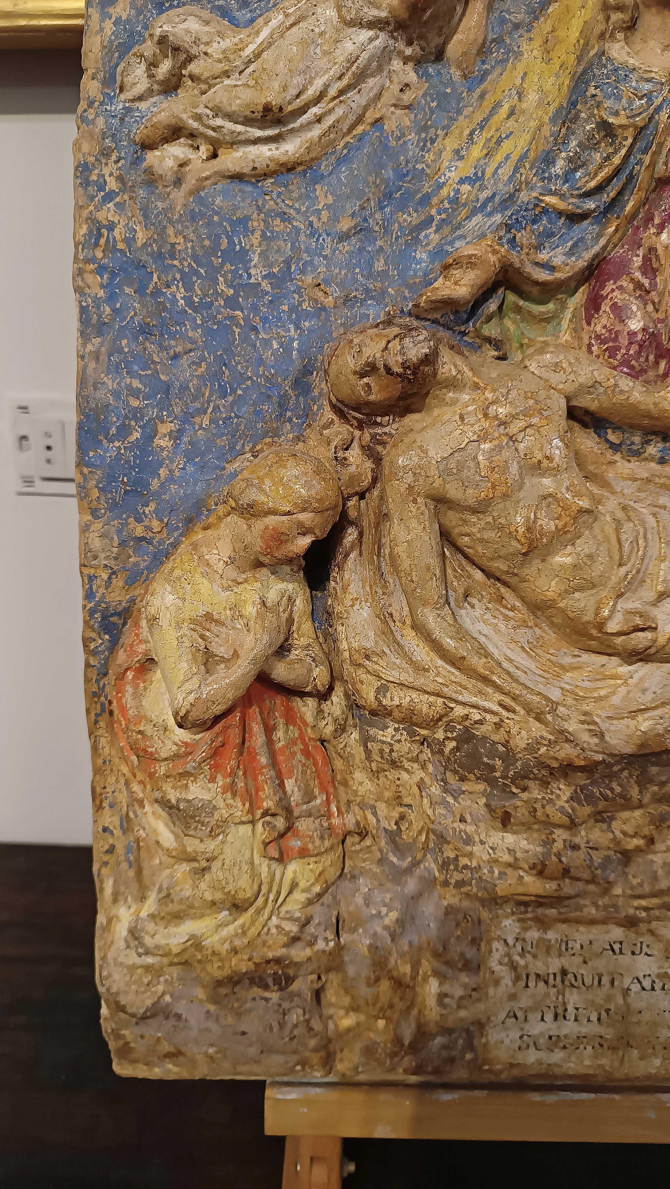 MID-16th CENTURY RENAISSANCE POLYCHROME PLASTER (18th Century and Earlier) im Angebot