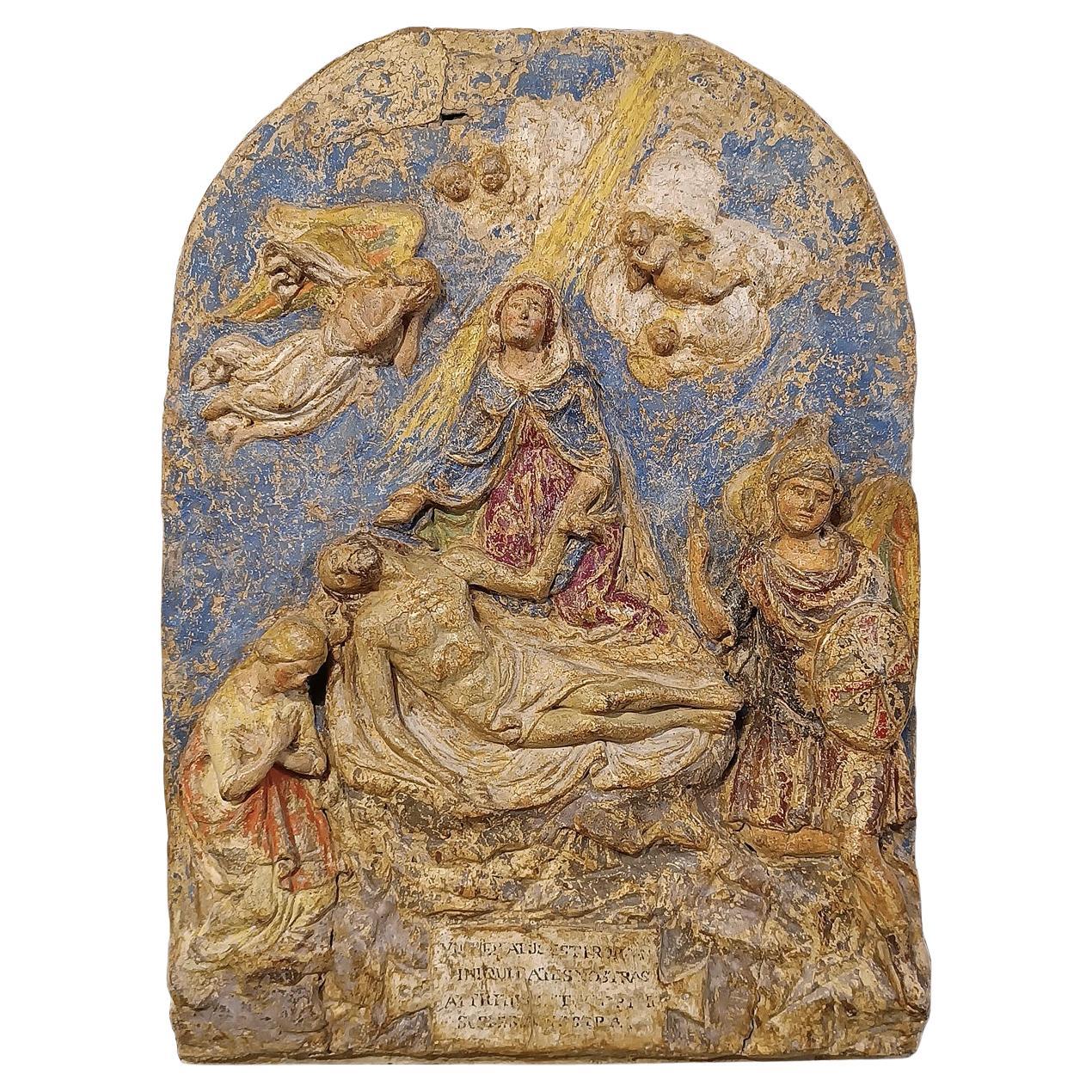 MID-16th CENTURY RENAISSANCE POLYCHROME PLASTER im Angebot