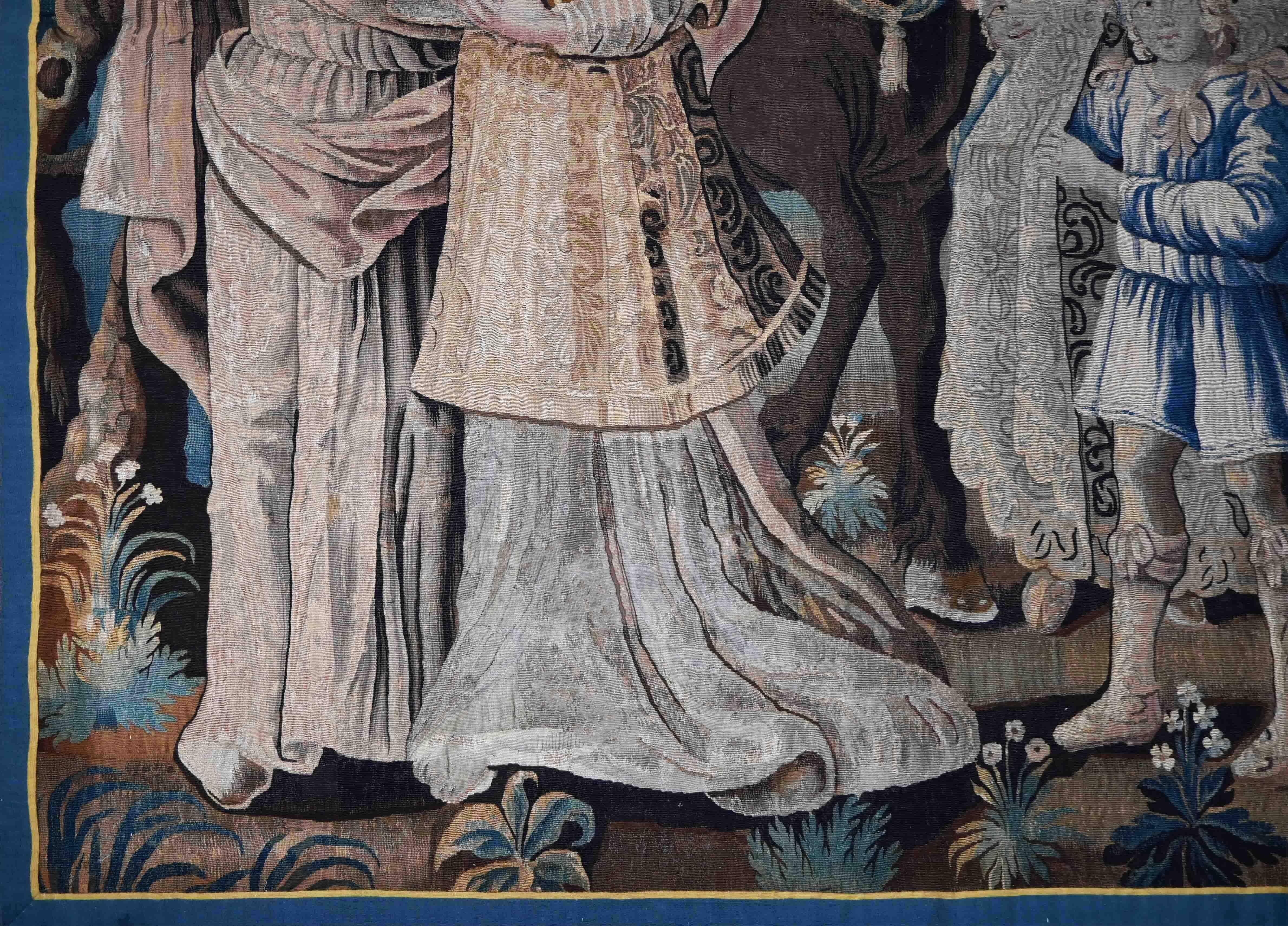 Mitte des 17. Jahrhunderts Aubusson Wandteppich The Krönung von Melinte und Ariana N° 1387 im Angebot 4