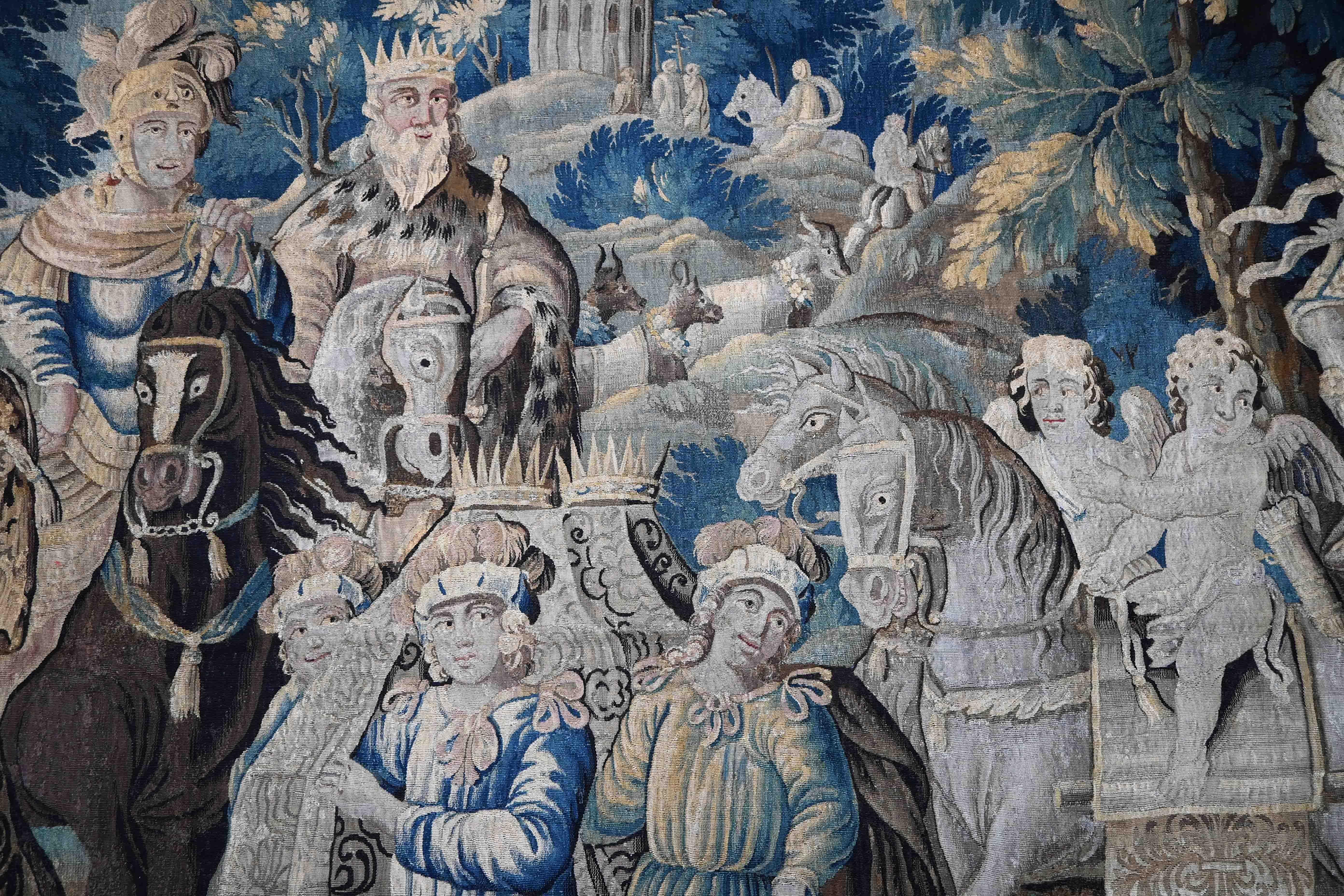Mitte des 17. Jahrhunderts Aubusson Wandteppich The Krönung von Melinte und Ariana N° 1387 (Französisch) im Angebot