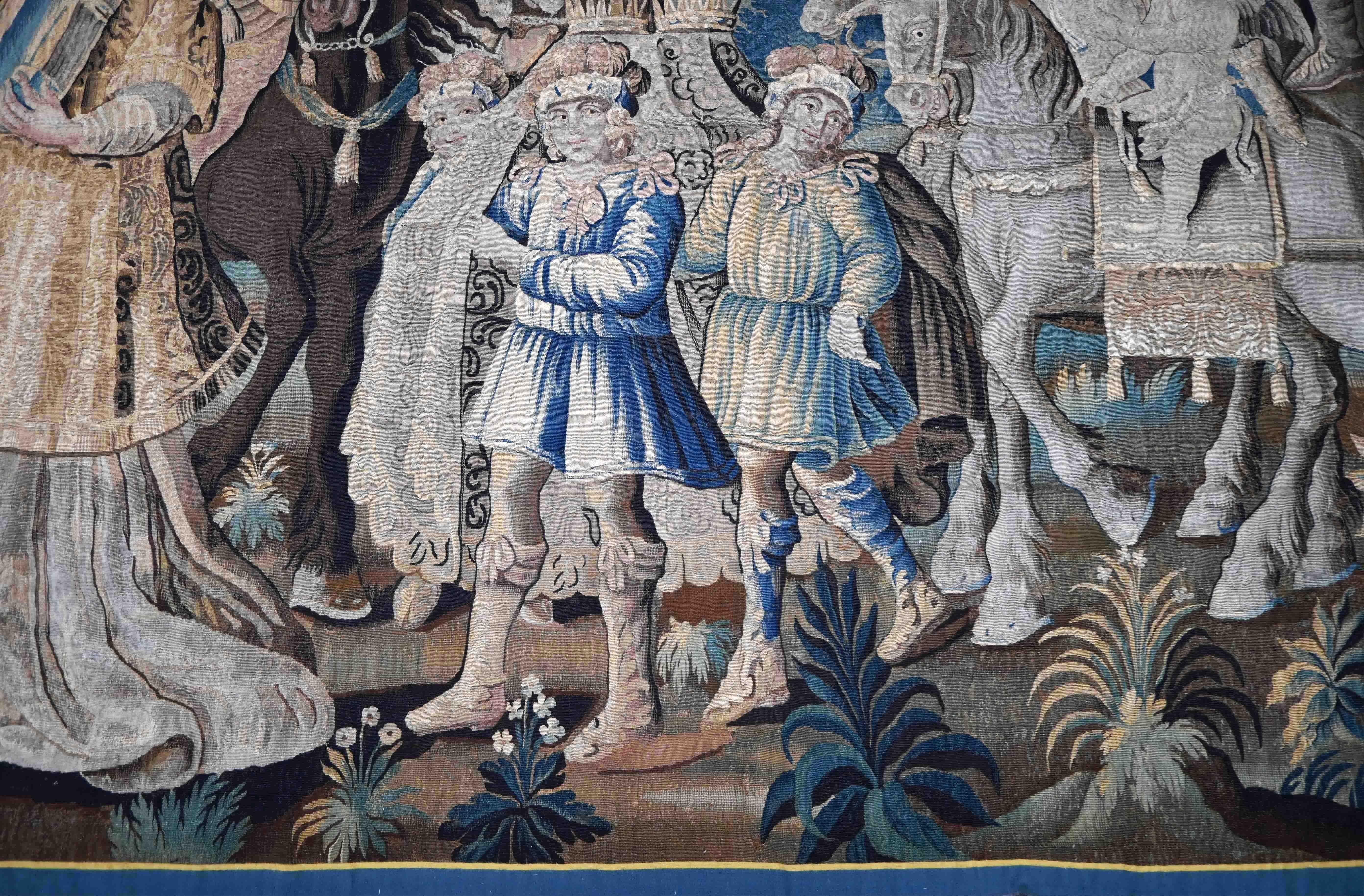 Mitte des 17. Jahrhunderts Aubusson Wandteppich The Krönung von Melinte und Ariana N° 1387 im Angebot 2