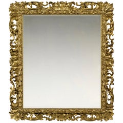 Mid-17th Century Carved Italian Baroque Frame, with Choice of Mirror