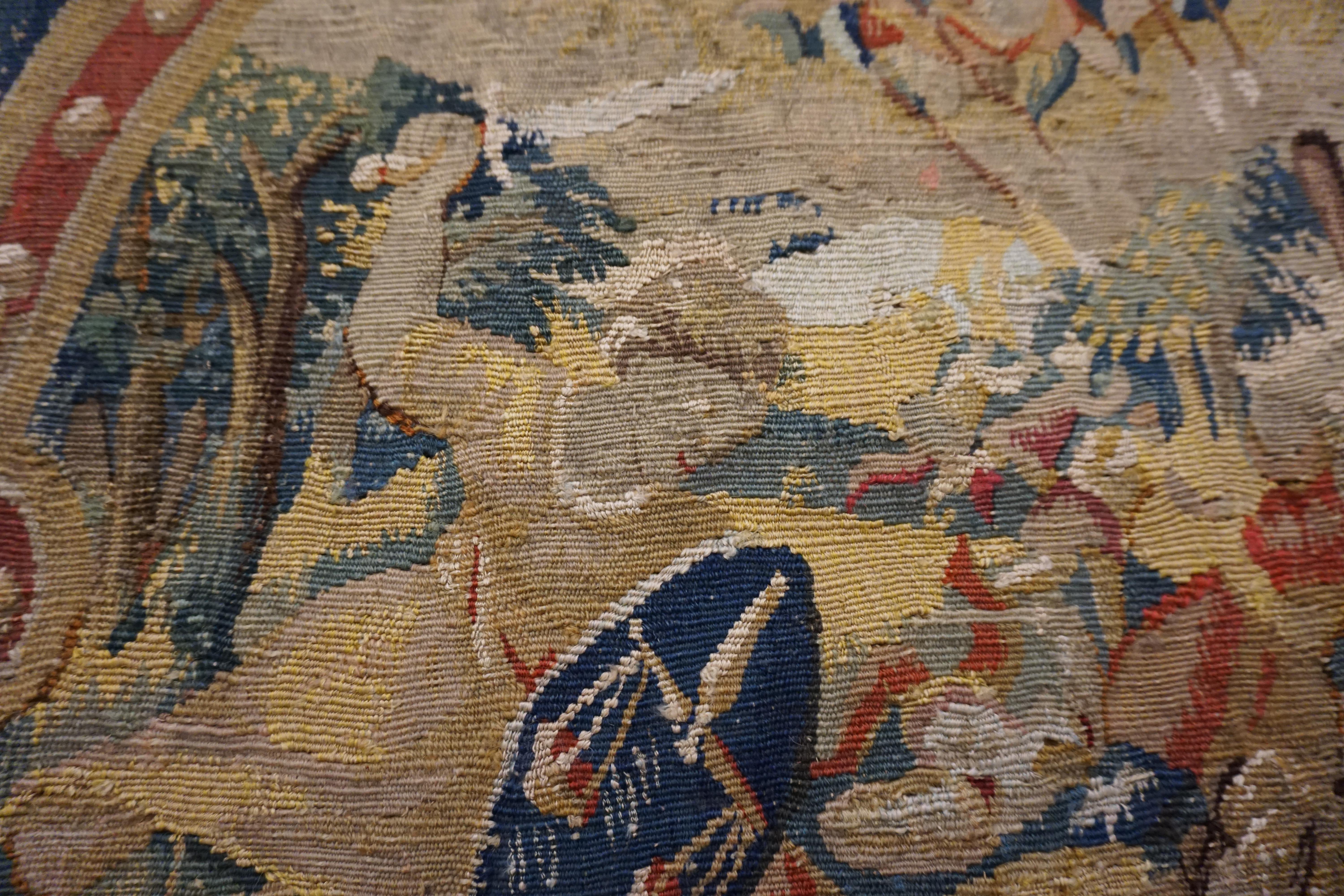 Tessuto a mano Arazzo fiammingo della metà del XVII secolo ( 2'3