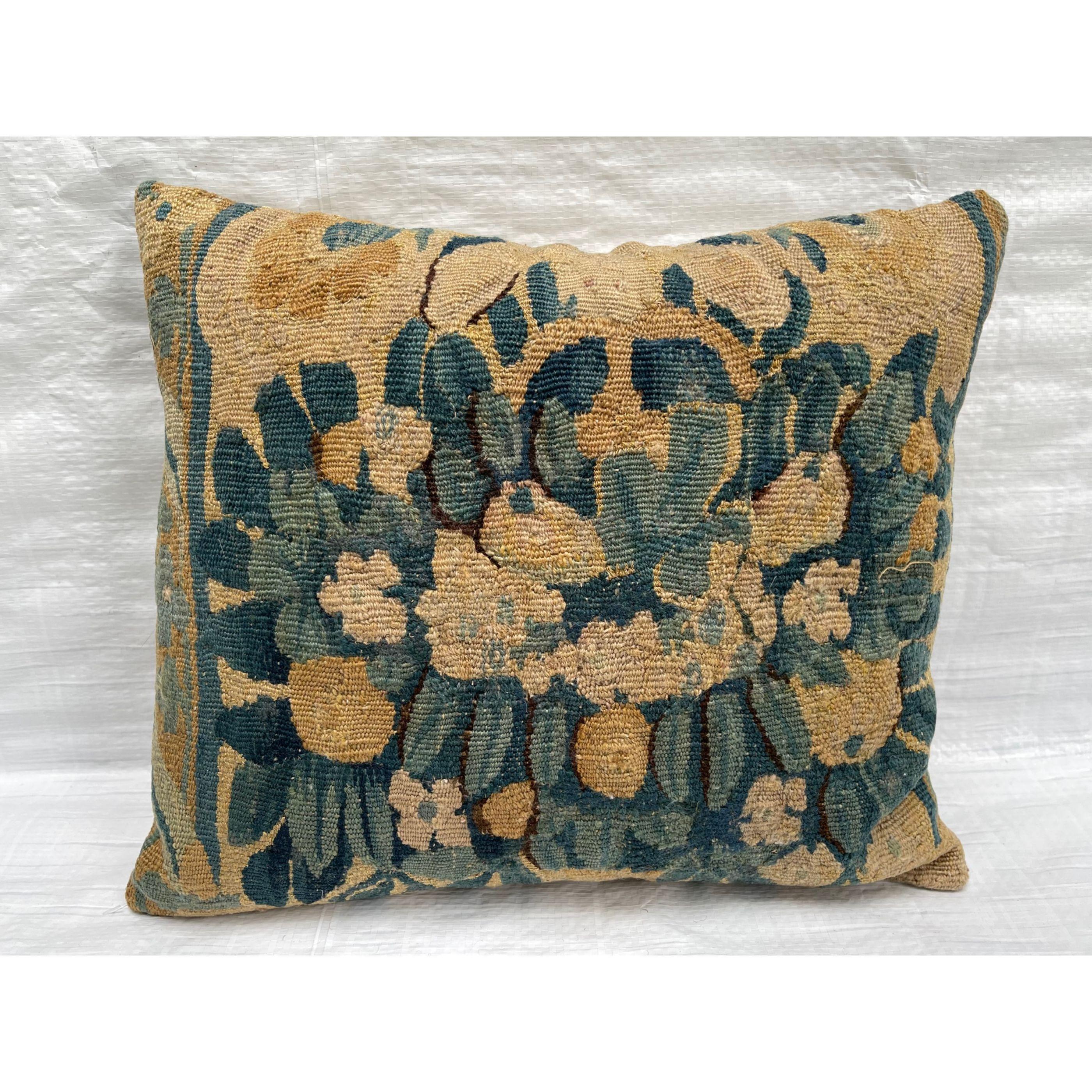 Empire Mid-17th Century Flemish Tapestry Pillow For Sale