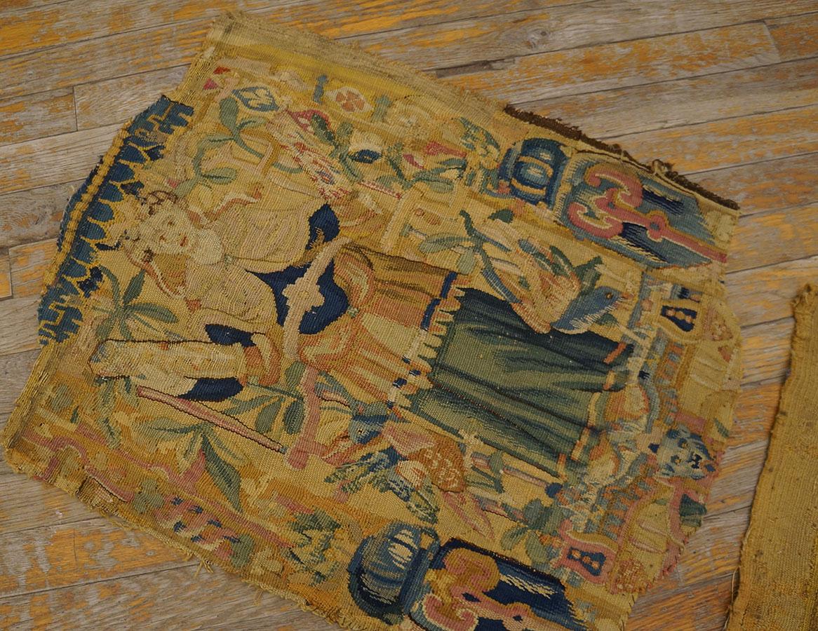 Mid 17th Century Flemish Tapestry Set ( 2'6'' x 4'6'' - 76 x 137 ) For Sale 1