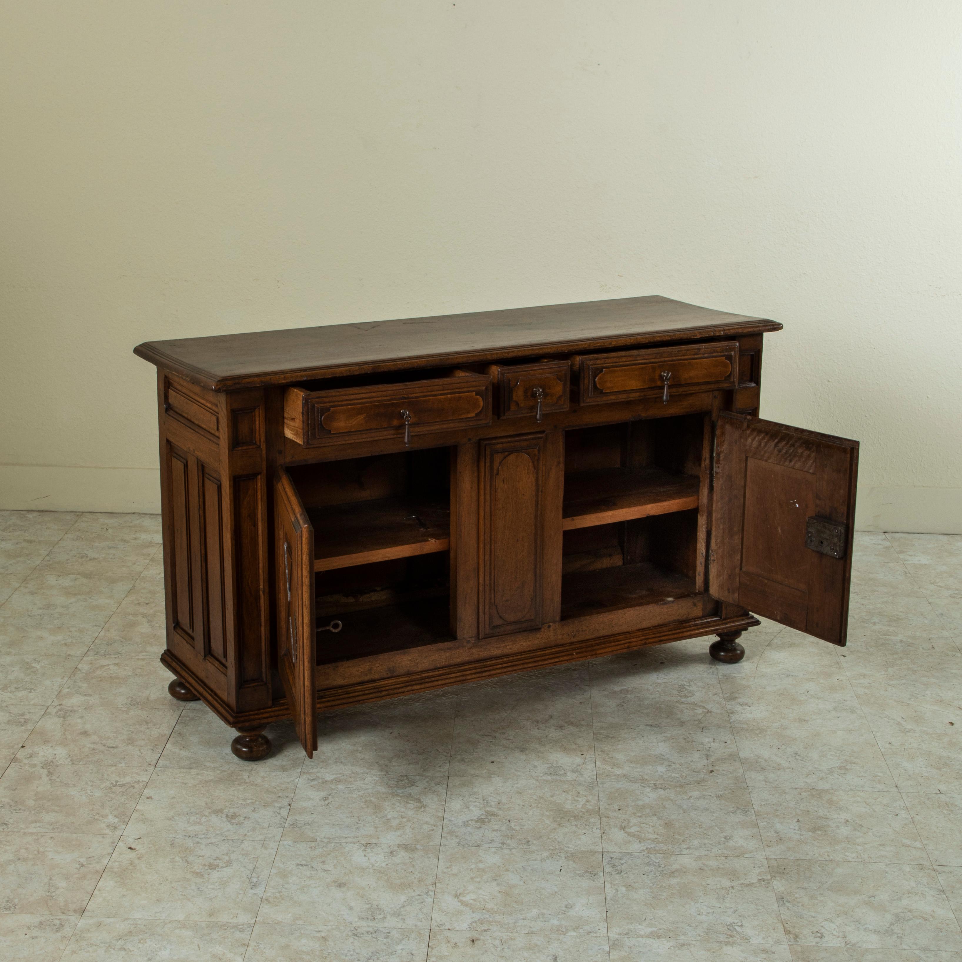Mid-17th Century French Louis XIII Period Walnut Sideboard or Buffet 4