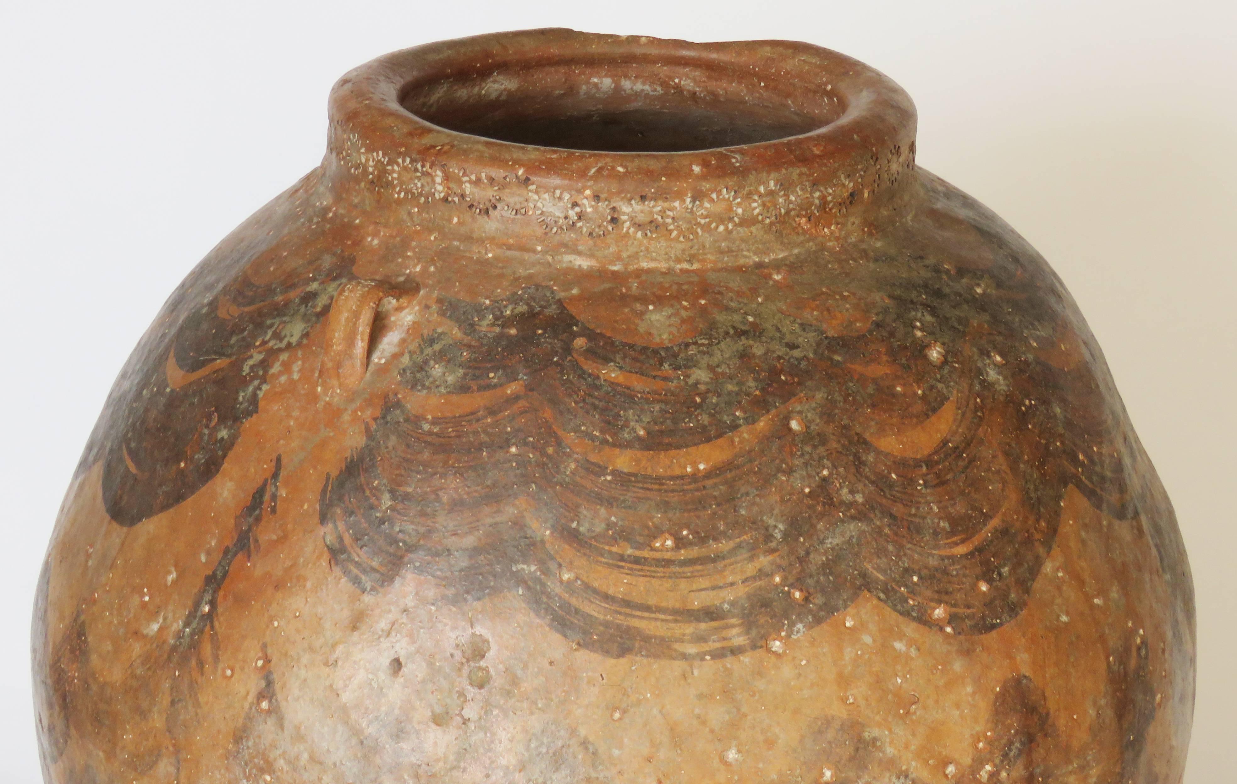 Spanish Mid-17th Century Mozarab Terracotta Jar