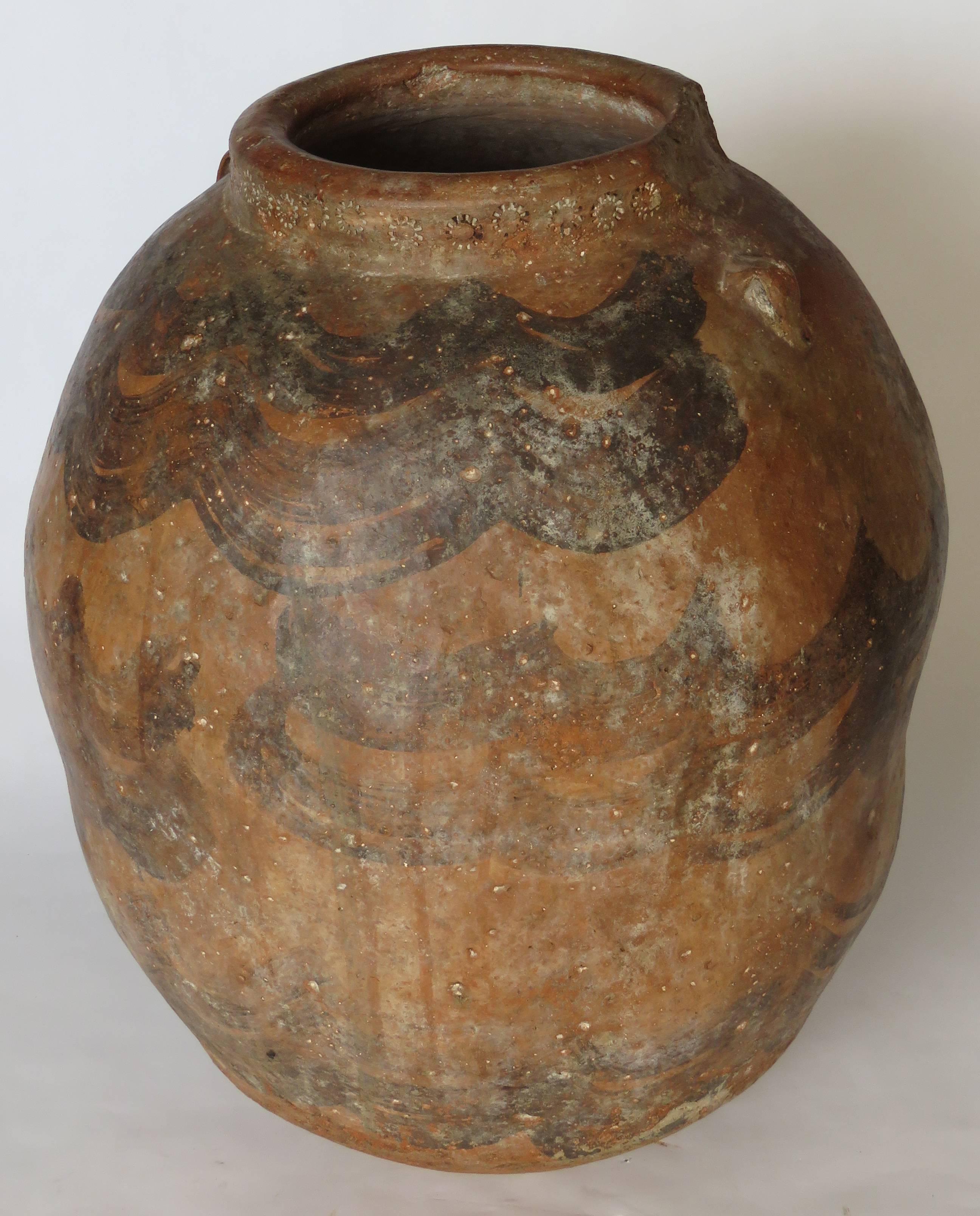 Hand-Crafted Mid-17th Century Mozarab Terracotta Jar