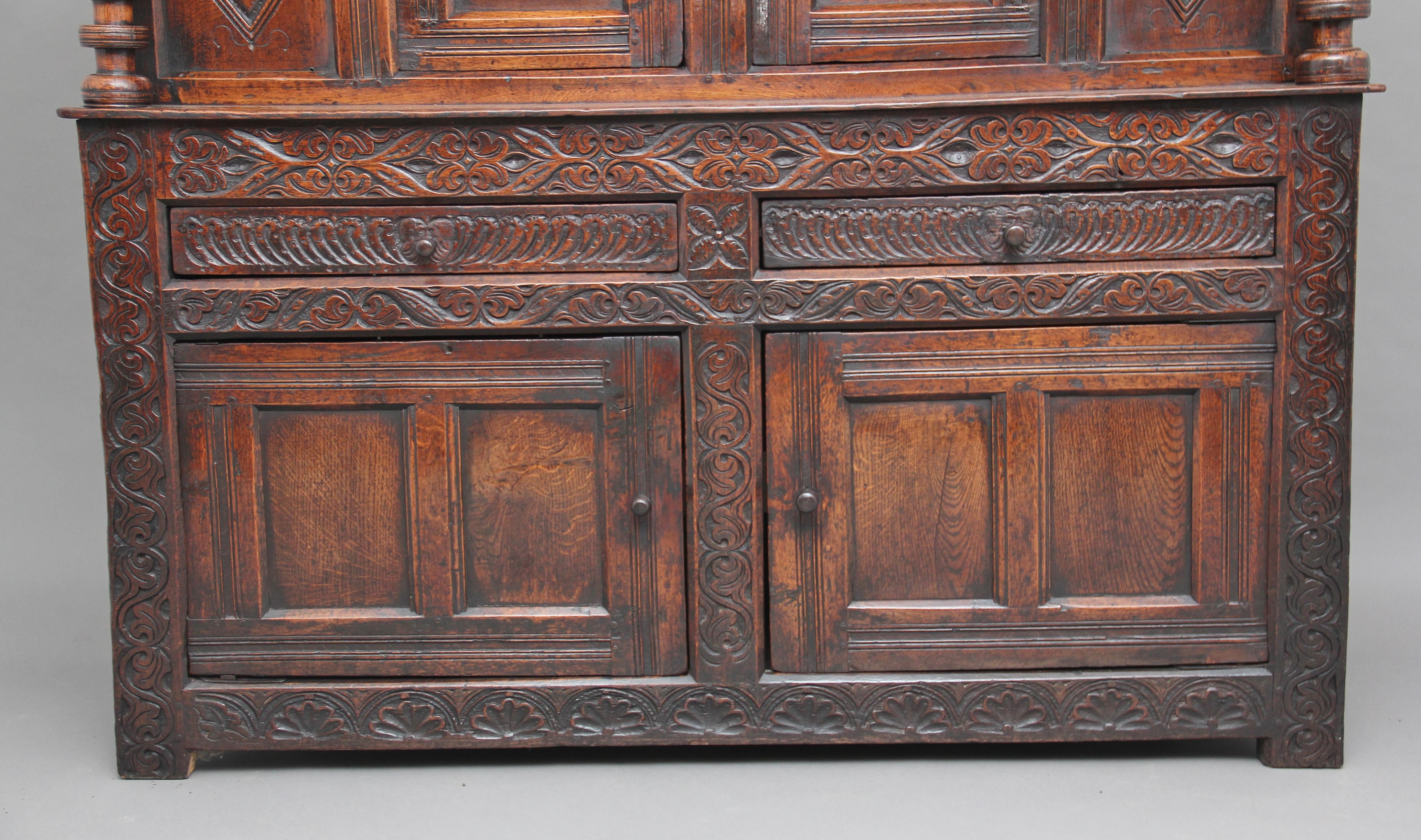 Mid-17th Century Oak Court Cupboard 3