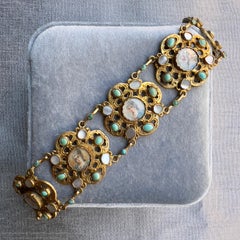 Bracciale con ritratto antico in argento francese di metà 1800, Design/One austro-ungarico