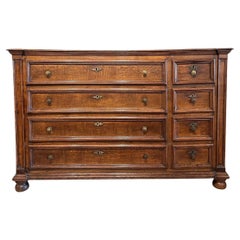 Mid 1800s Belgian Oak Double Chest of Drawers