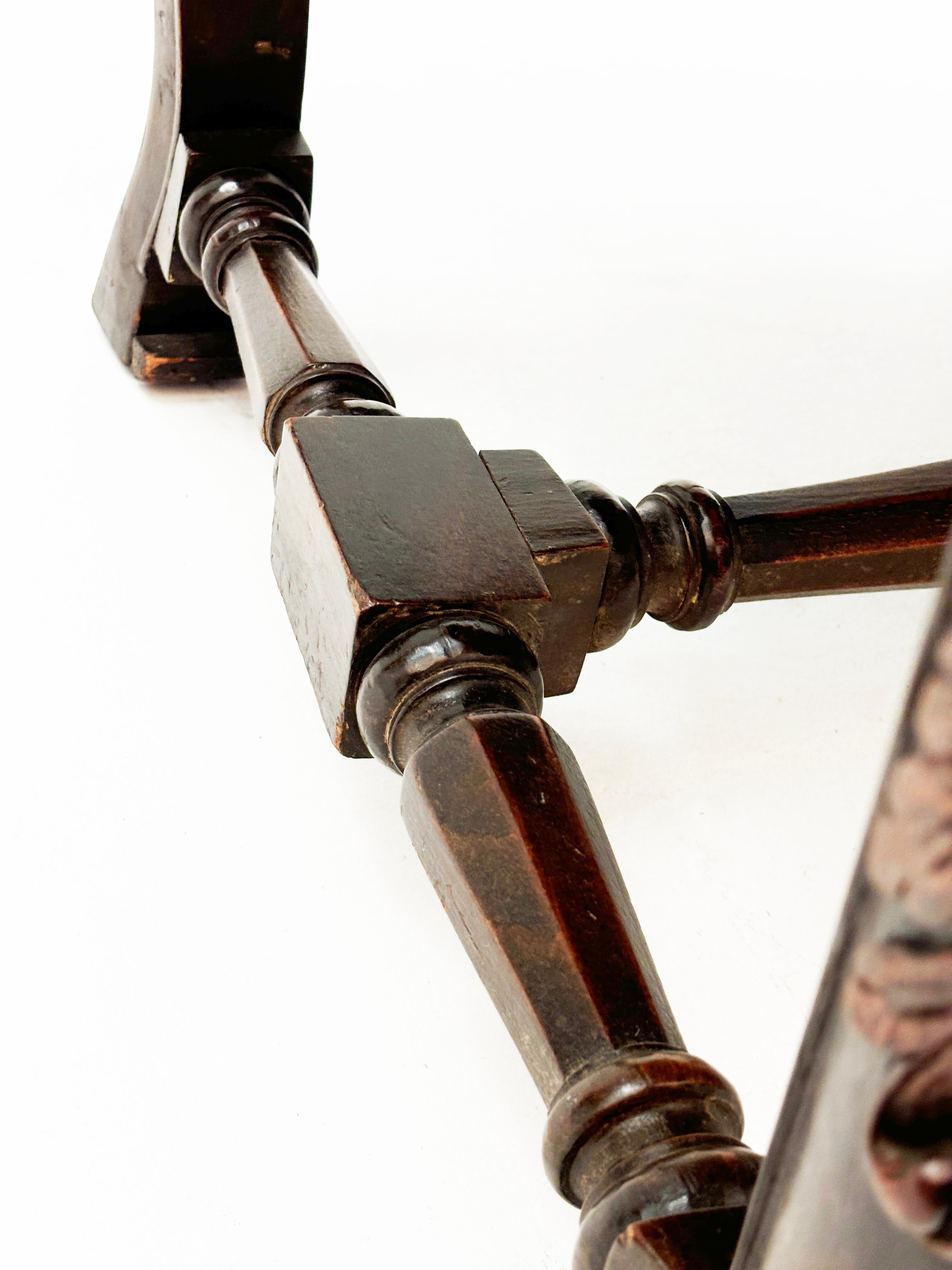 19th Century Mid 1800's French Regency Upholstered Chair with Ornately Carved Arms, Legs For Sale