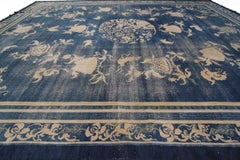 Mid-1800s Oversized Palace Chinese Rug Museum Quality Large Chinese Rug 13x18