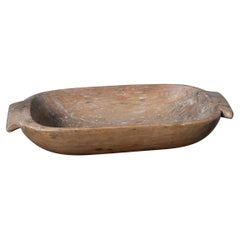 Mid 1800s Swedish Antique Country Wood Bowl