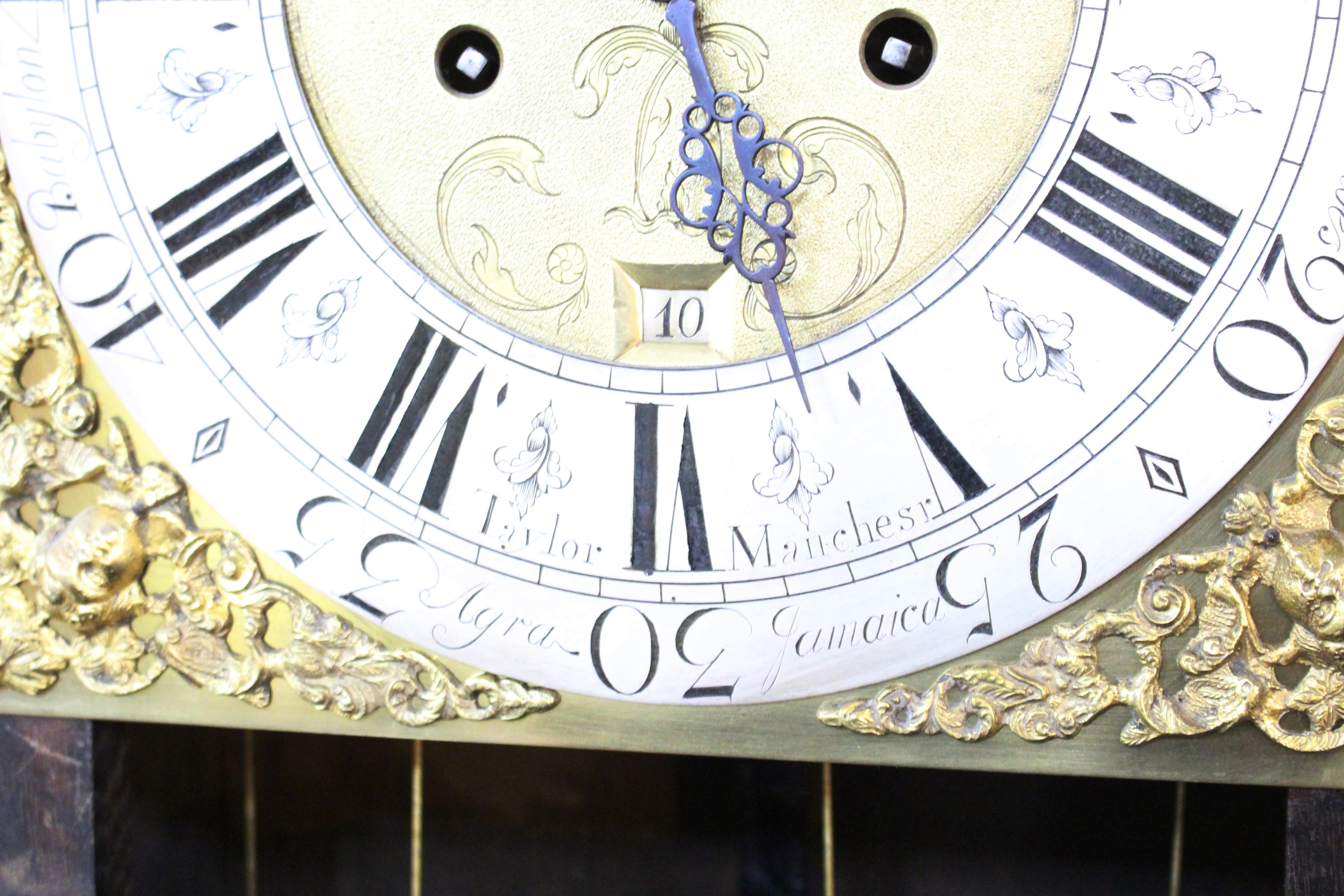 Mid-18th Century Eight Day Oak Longcase Clock by John Taylor of Manchester For Sale 5