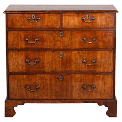 Mid 18th C English Walnut Chest of Drawers
