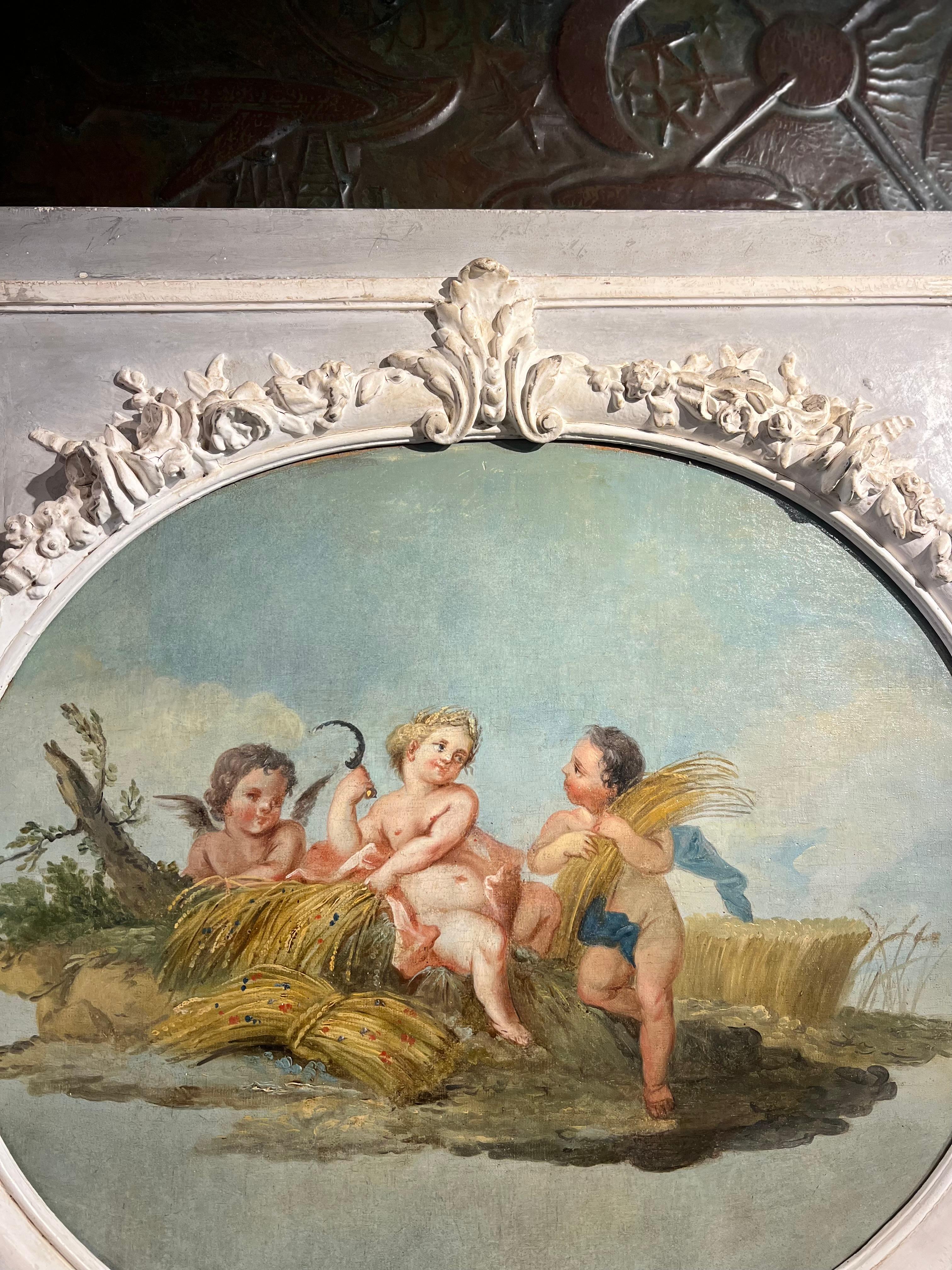 Mitte des 18. Jahrhunderts „Allegorie des Sommers“, Öl auf Leinwand 7