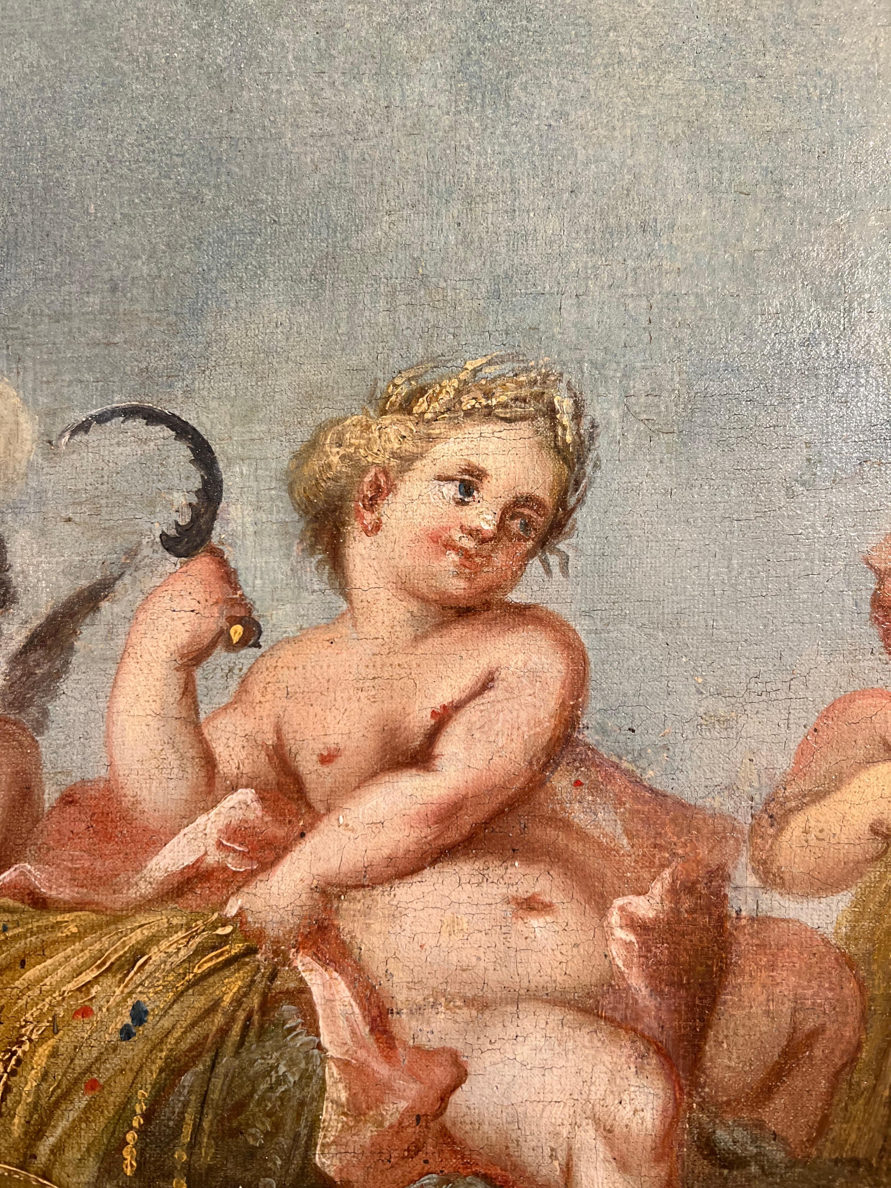 Mitte des 18. Jahrhunderts „Allegorie des Sommers“, Öl auf Leinwand 10