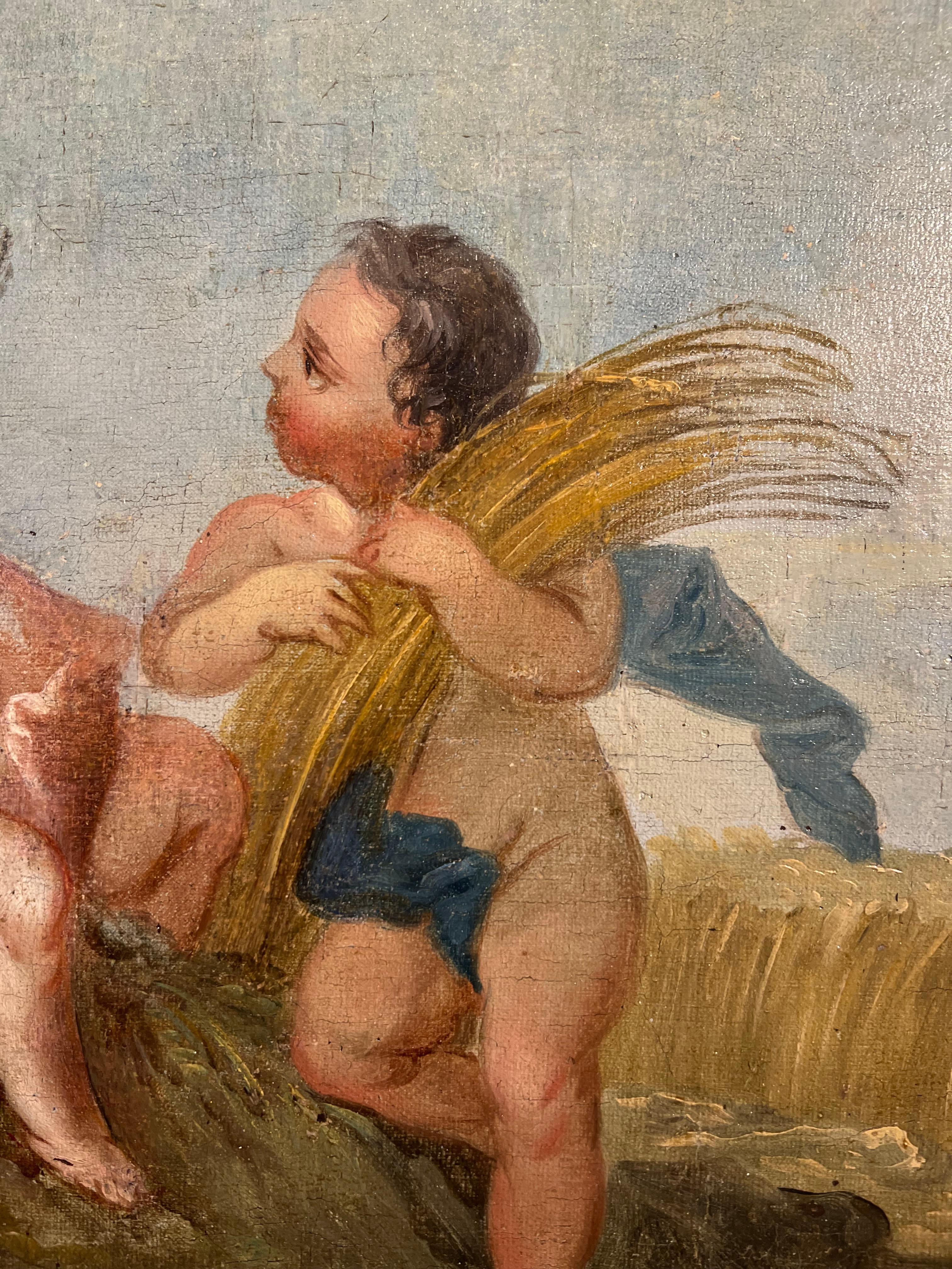 Mitte des 18. Jahrhunderts „Allegorie des Sommers“, Öl auf Leinwand 11