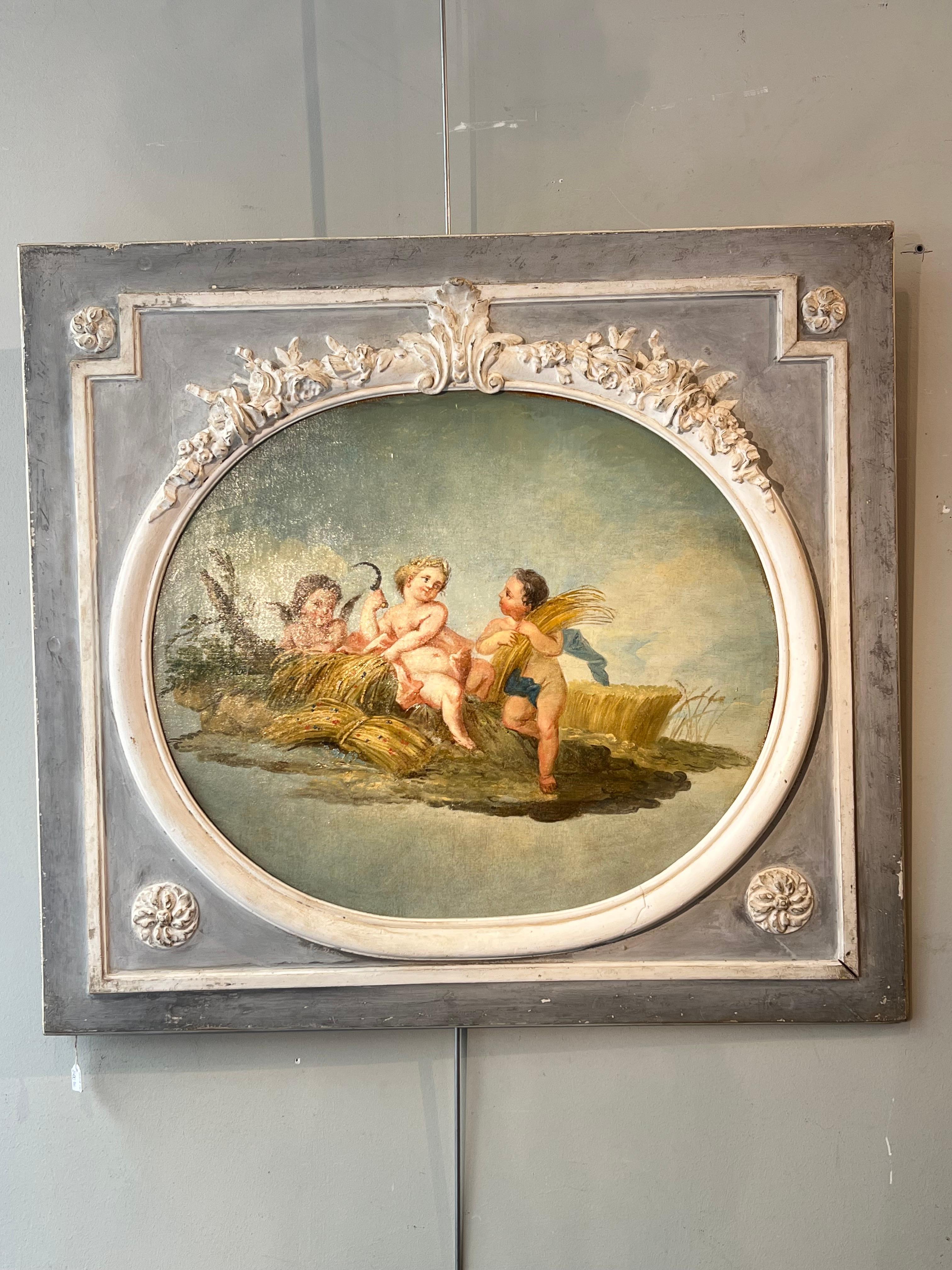 Mid-18th Century 'Allegory of Summer', Oil on Canvas In Good Condition For Sale In Firenze, FI