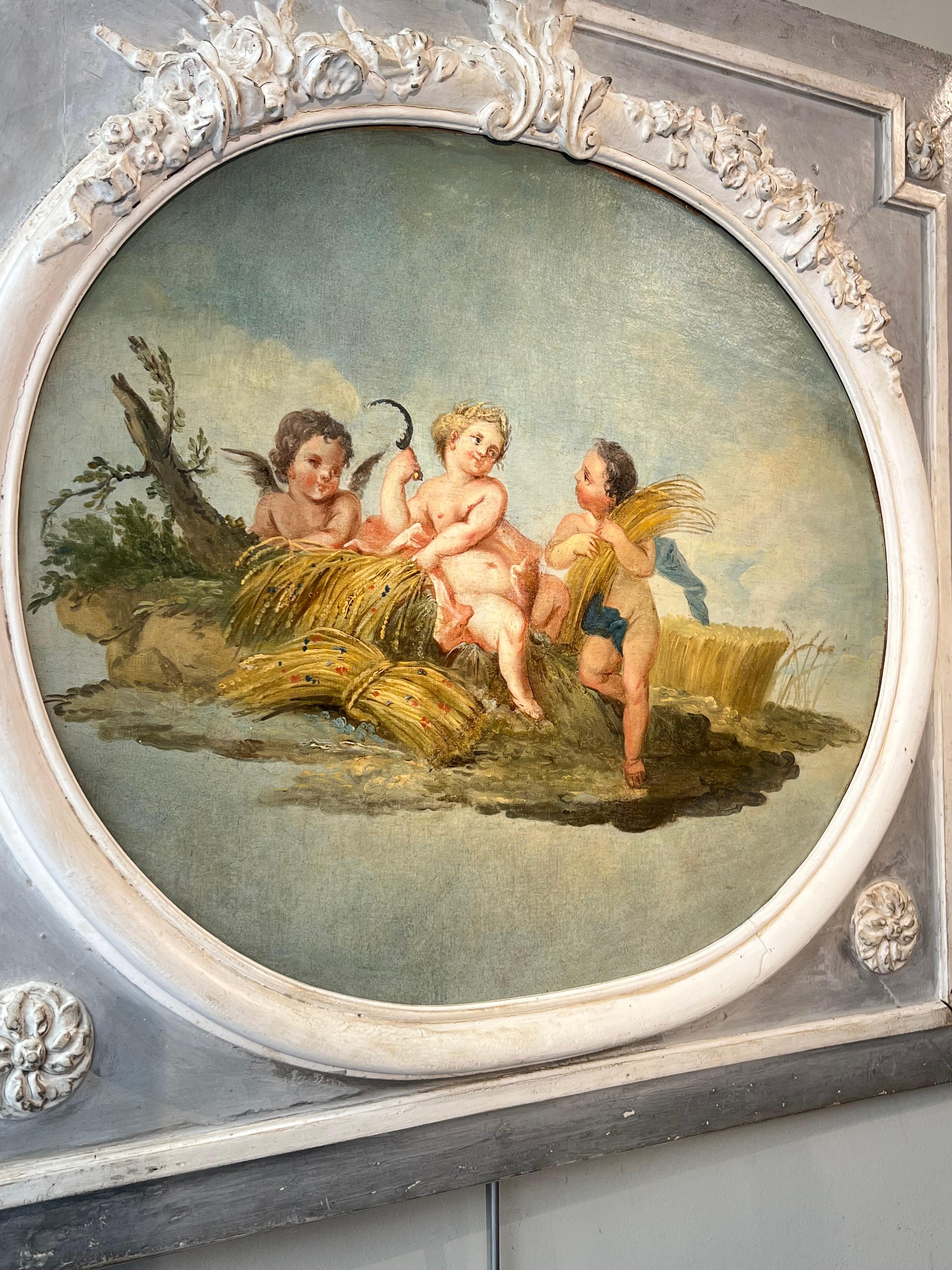 Mitte des 18. Jahrhunderts „Allegorie des Sommers“, Öl auf Leinwand 2