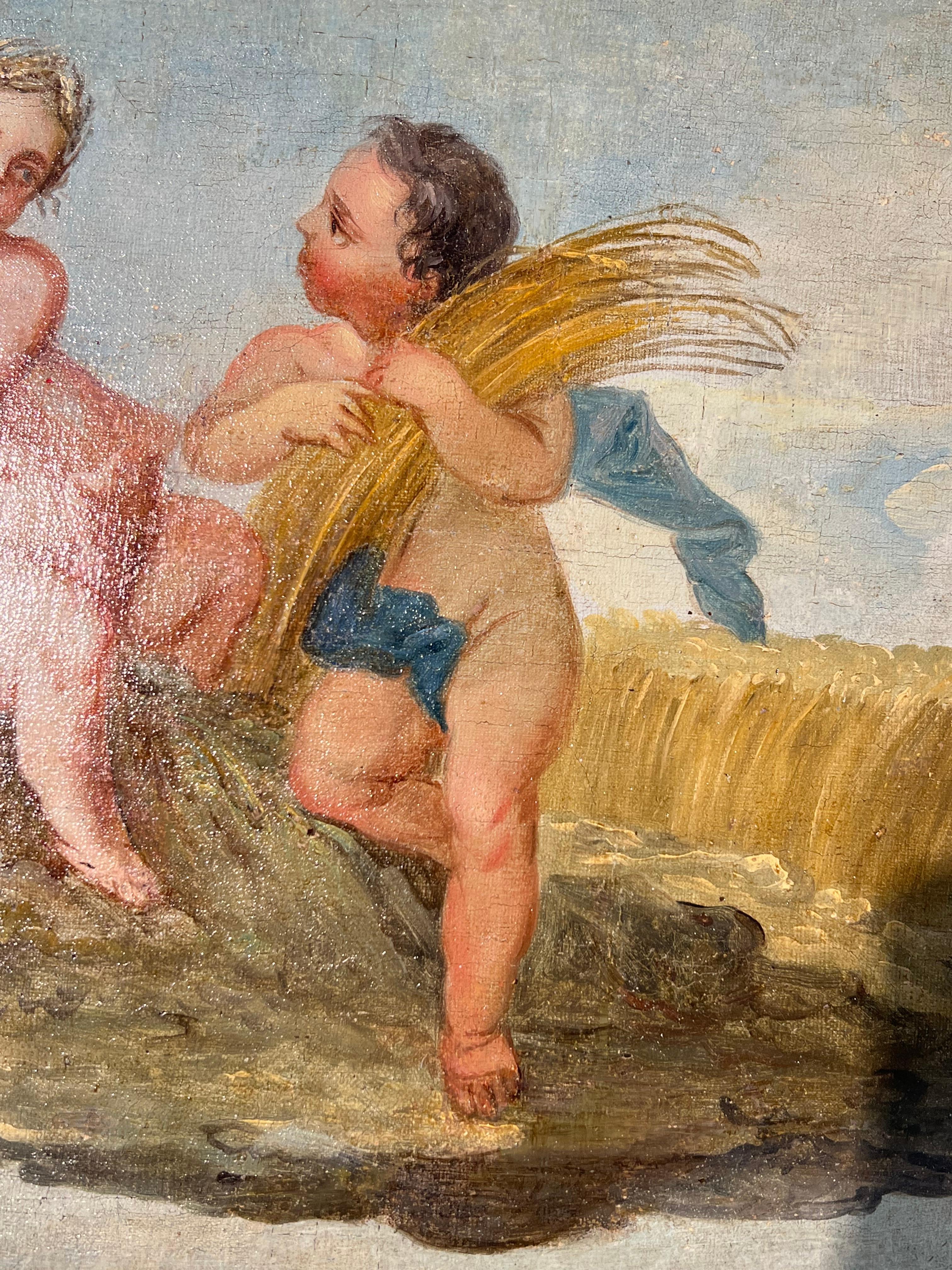 Mitte des 18. Jahrhunderts „Allegorie des Sommers“, Öl auf Leinwand 3